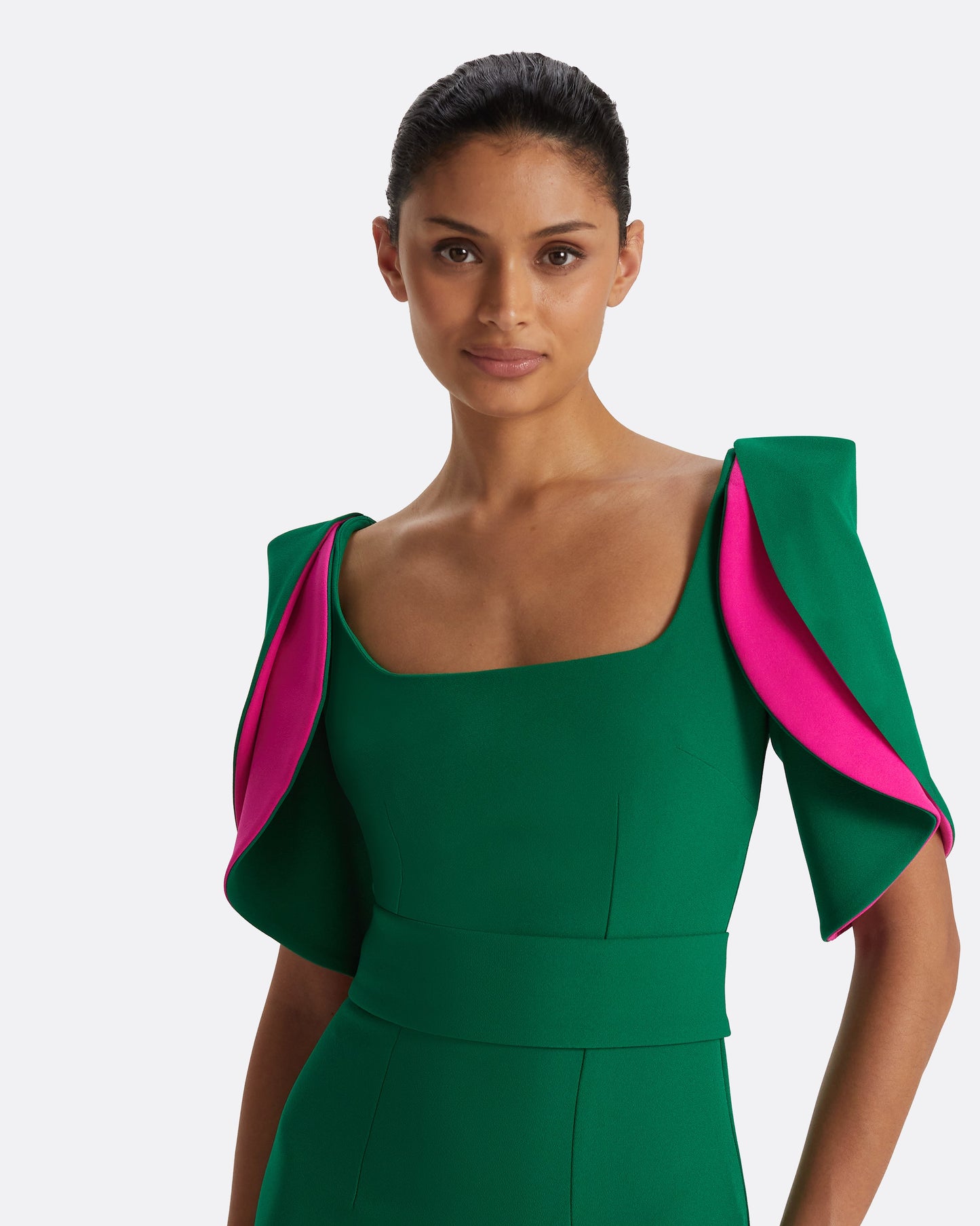 Dara Jewel Green Long Dress