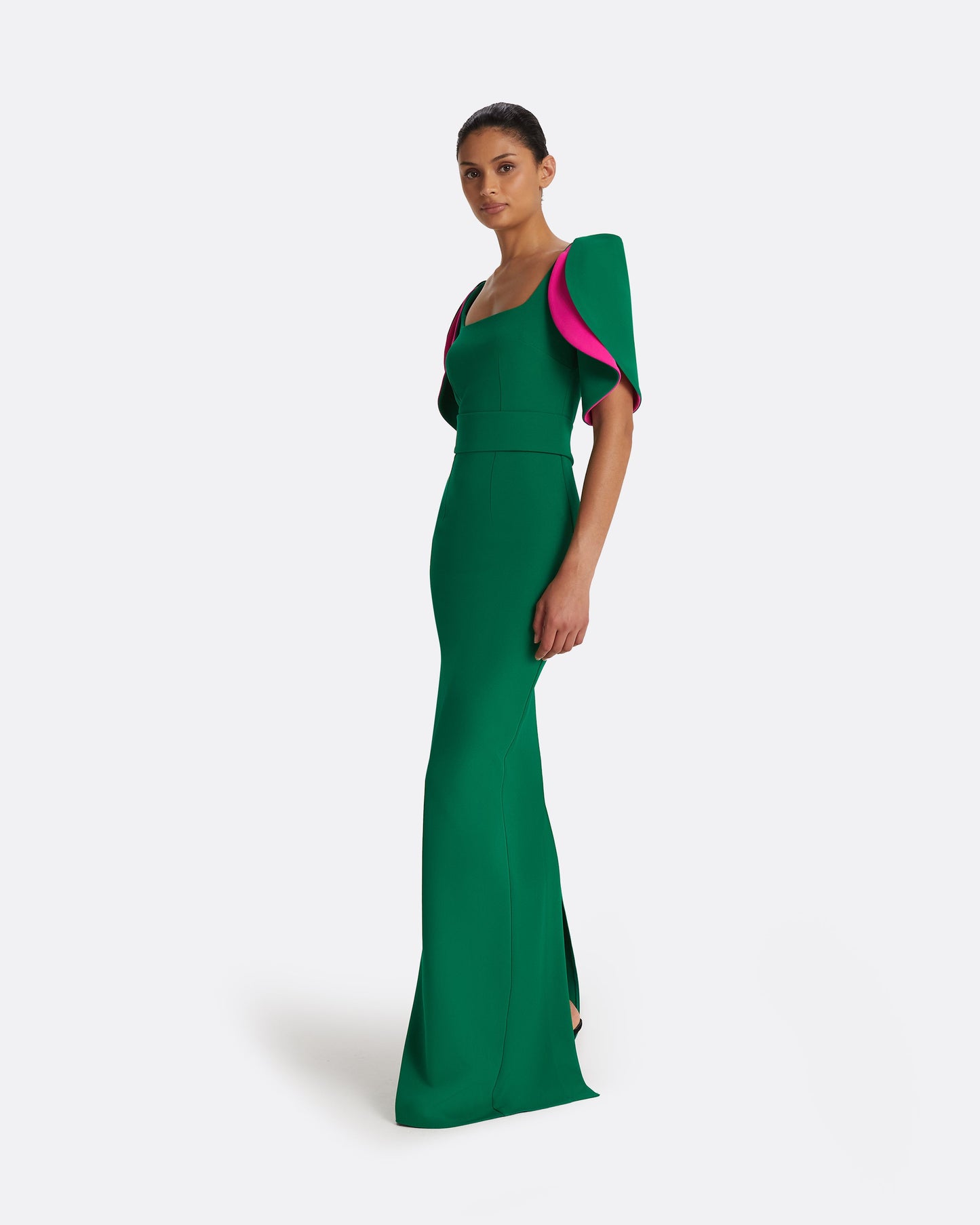Dara Jewel Green Long Dress