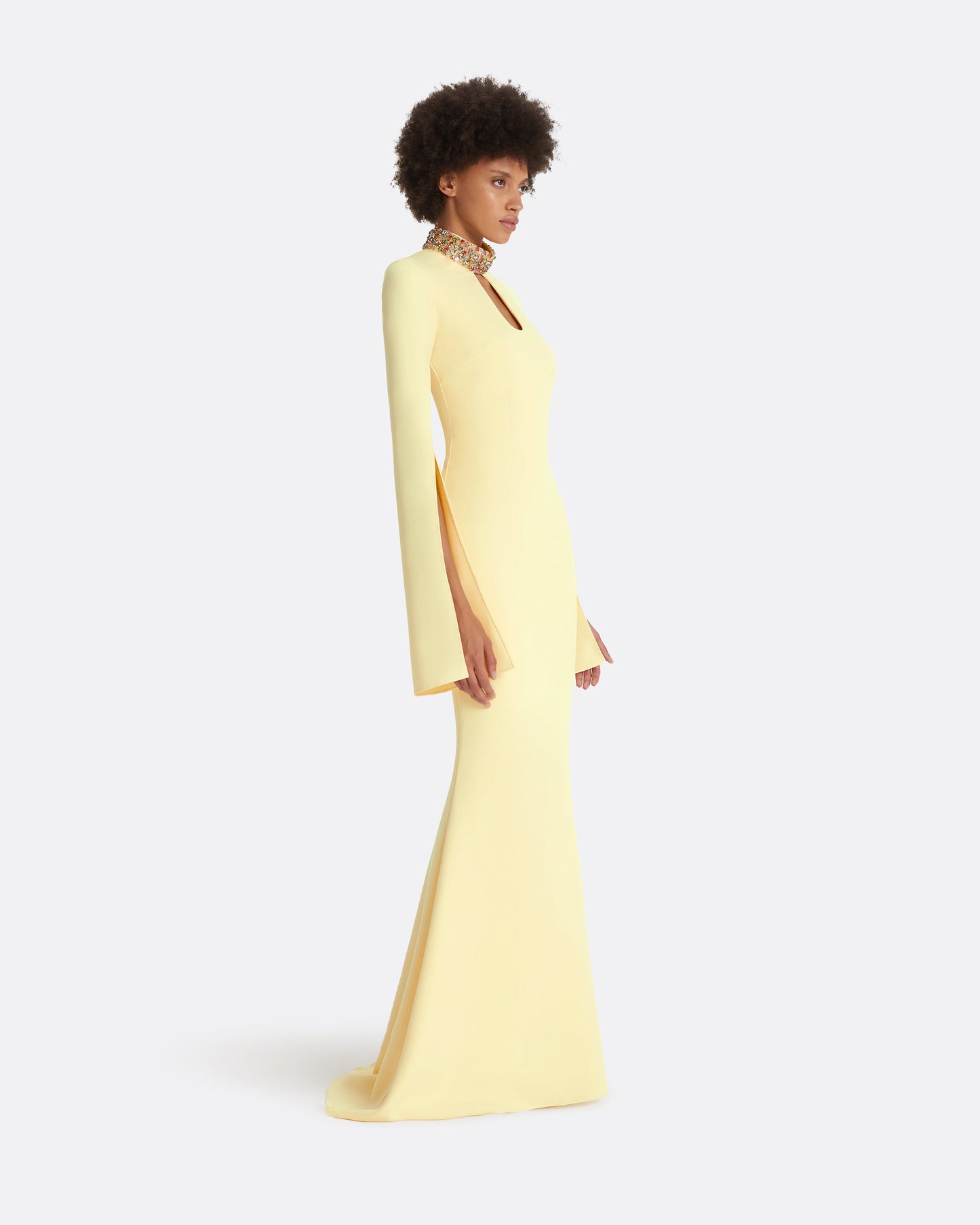 Anouk Pale Yellow Long Dress
