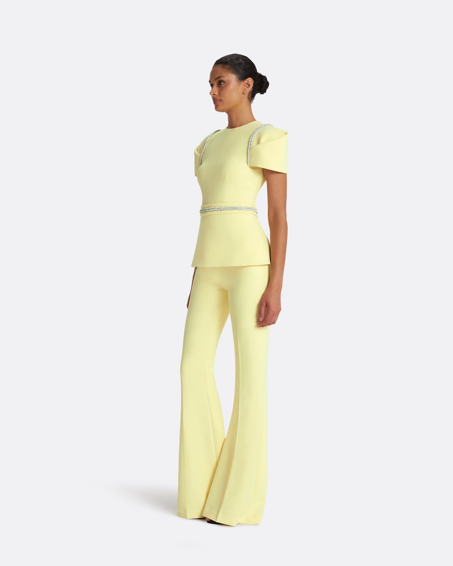 Halluana Pale Yellow Trousers