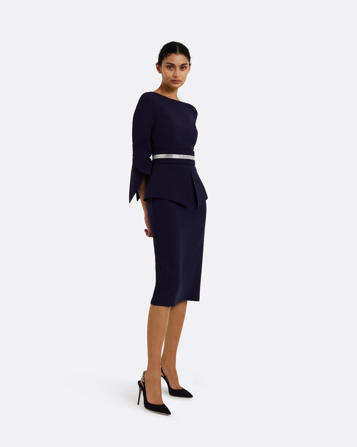 Alondra Azurite Blue Midi Dress