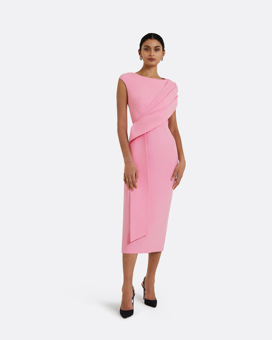 Regina Begonia Pink Midi Dress