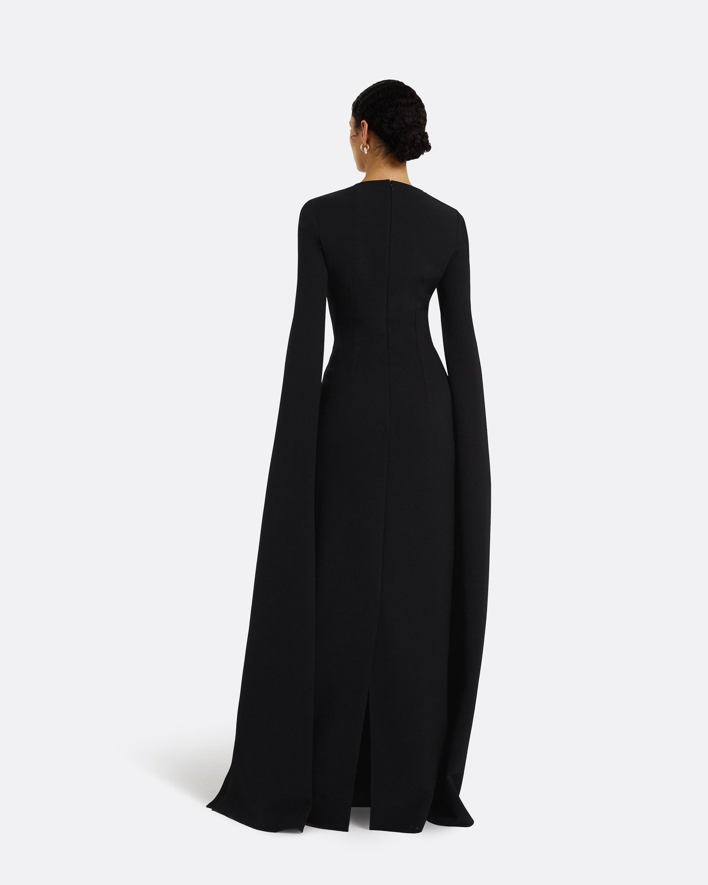 Talin Embroidered Black Long Dress