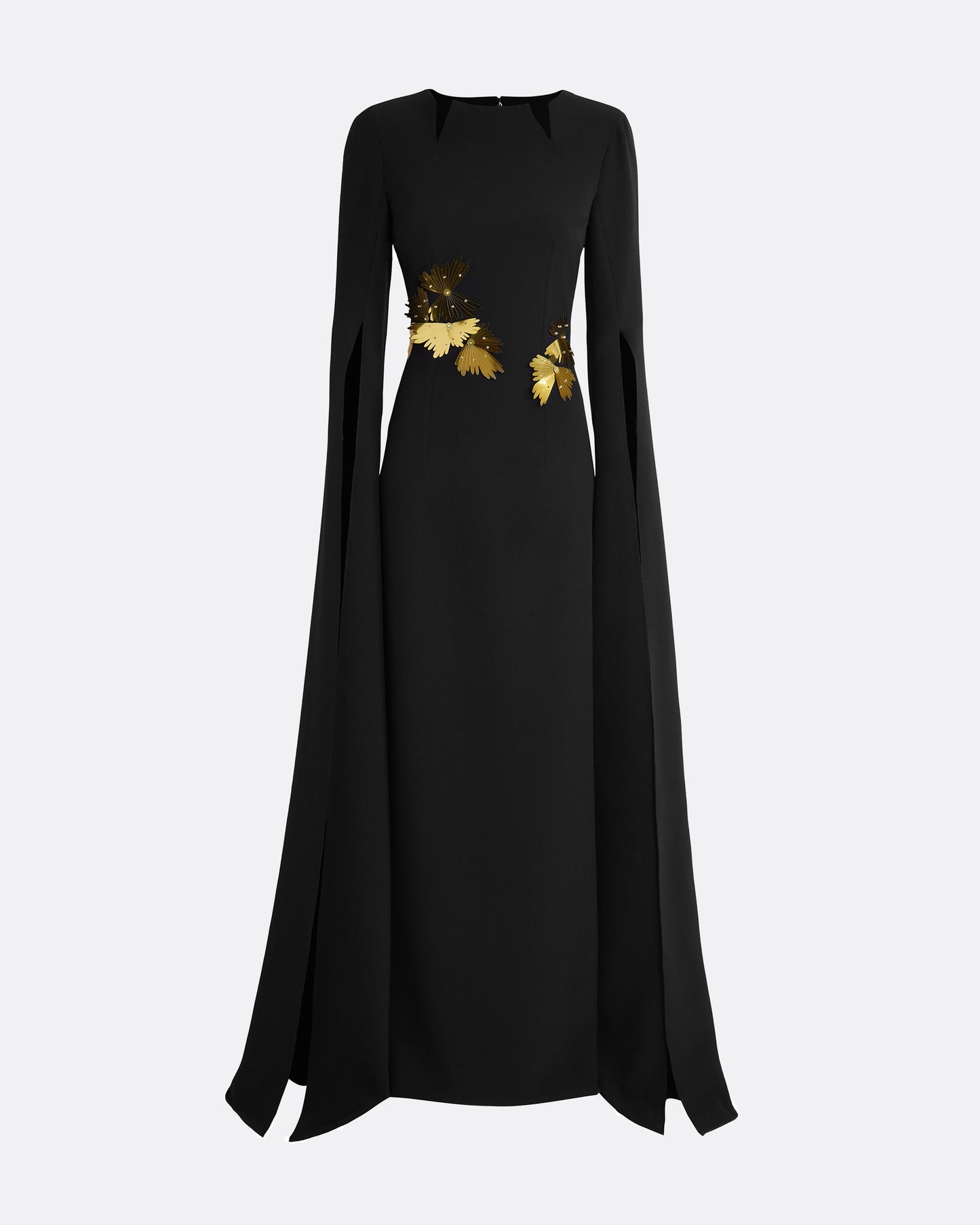 Talin Embroidered Black Long Dress