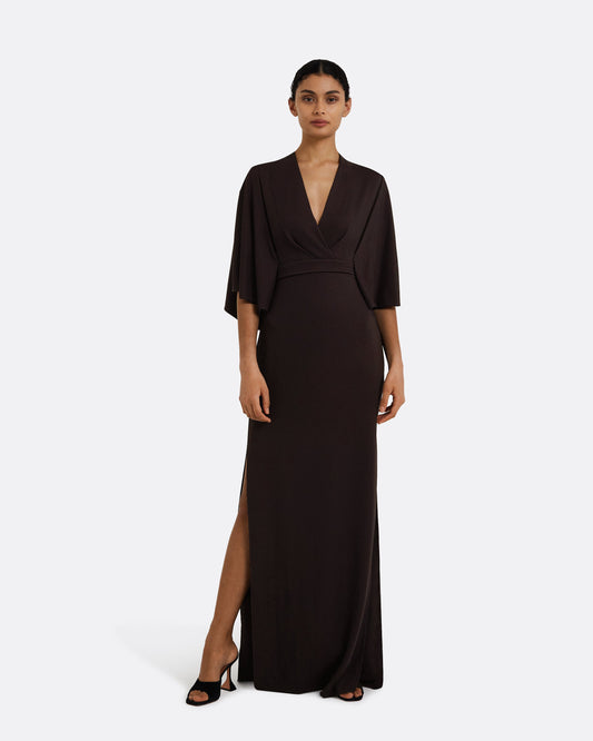 Oro Dark Mocha Long Dress