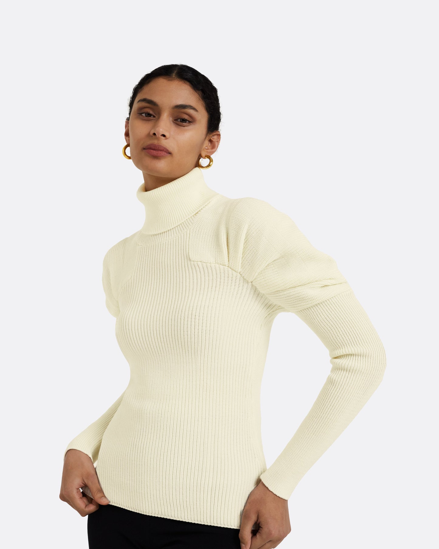 Karine Ivory Knit Top