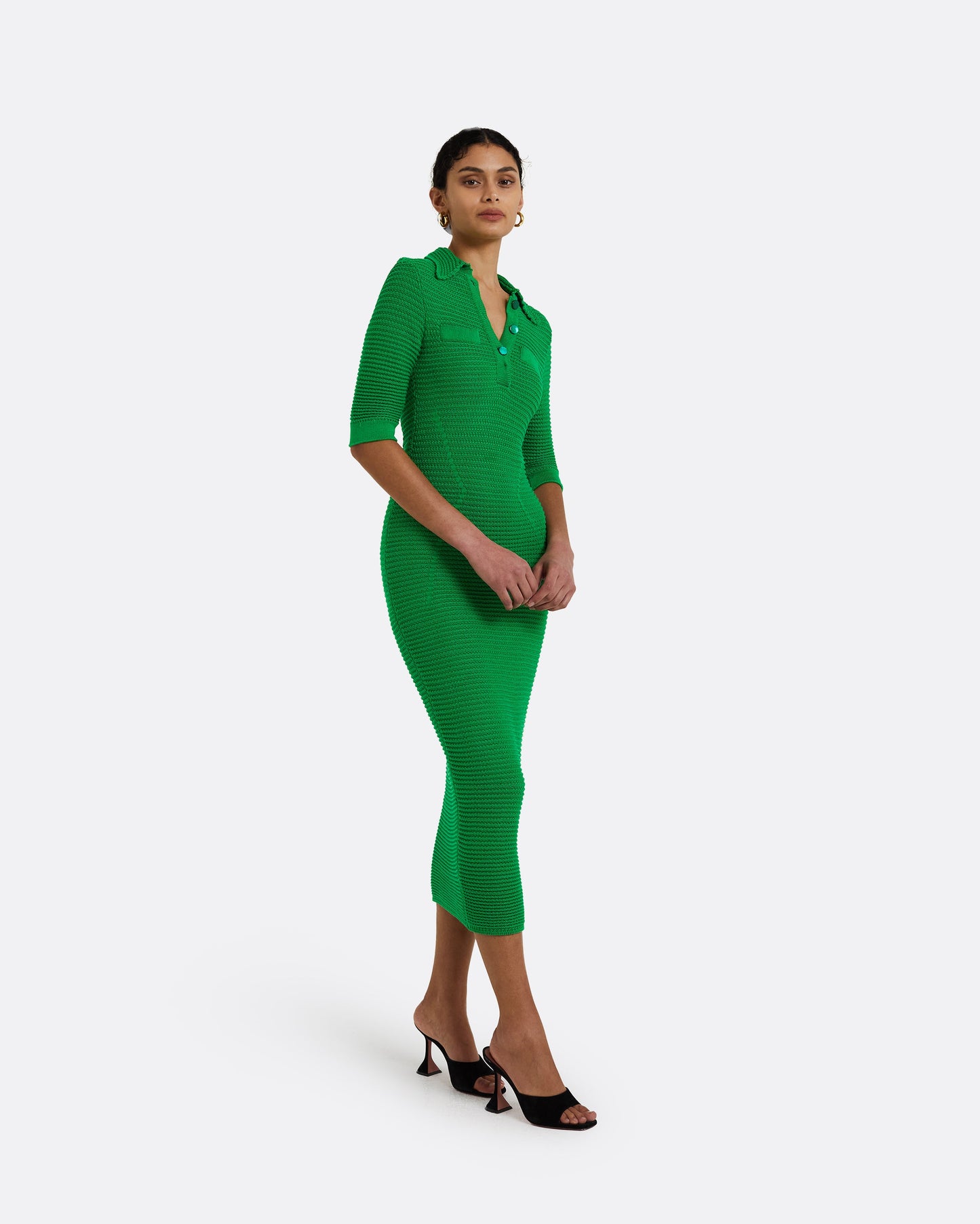 Akilah Emerald Crochet Dress