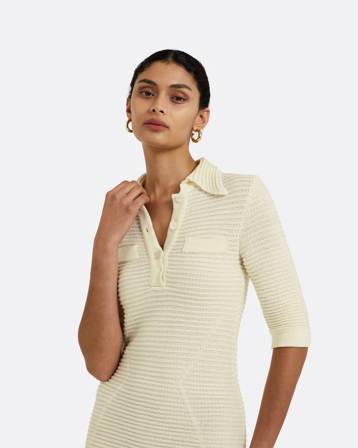 Akilah Ivory Crochet Dress