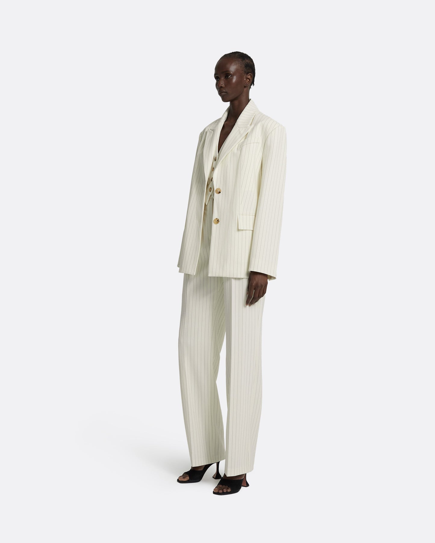 Maurissa Ivory Pinstripe Jacket