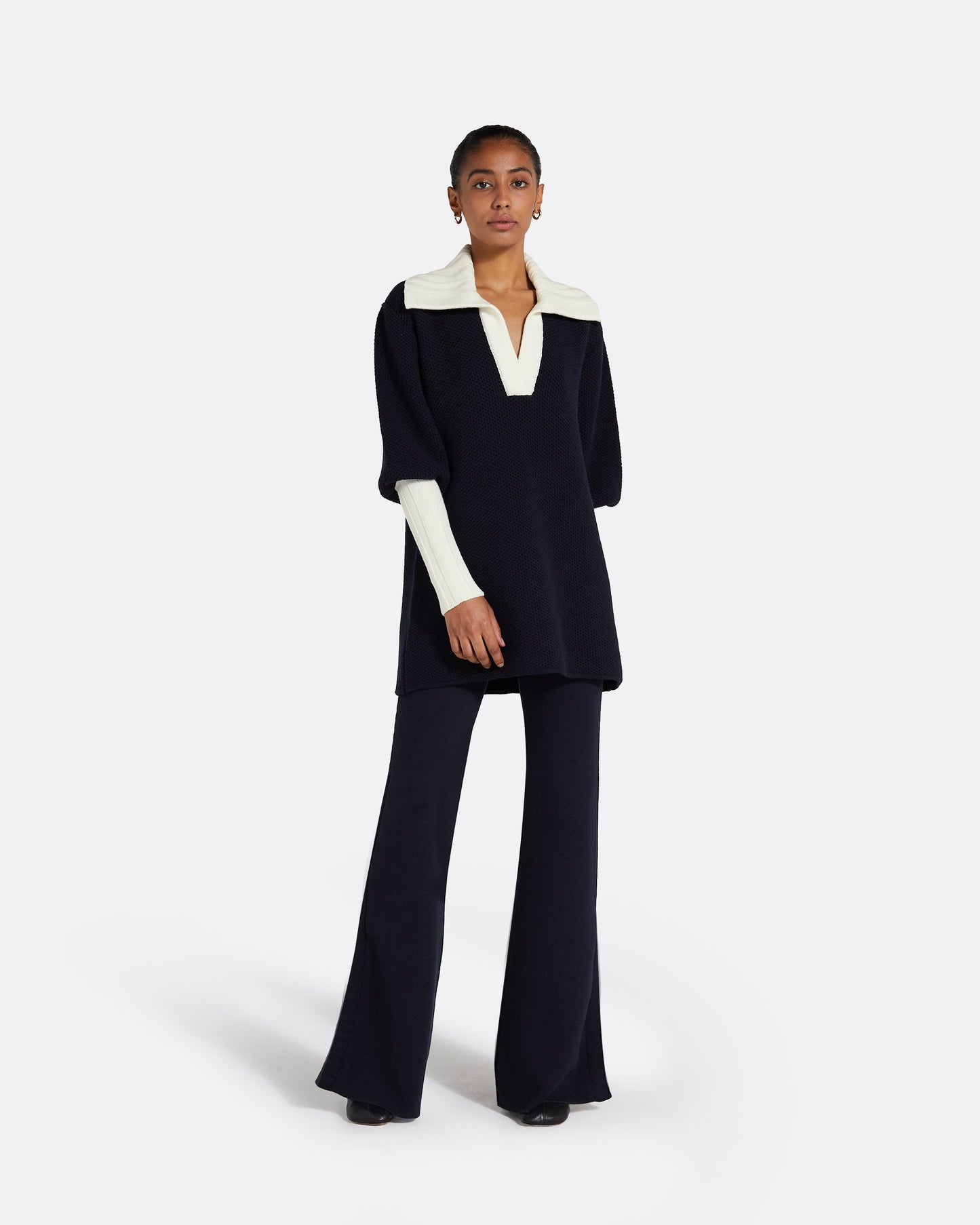 Leonie Navy & Ivory Knit