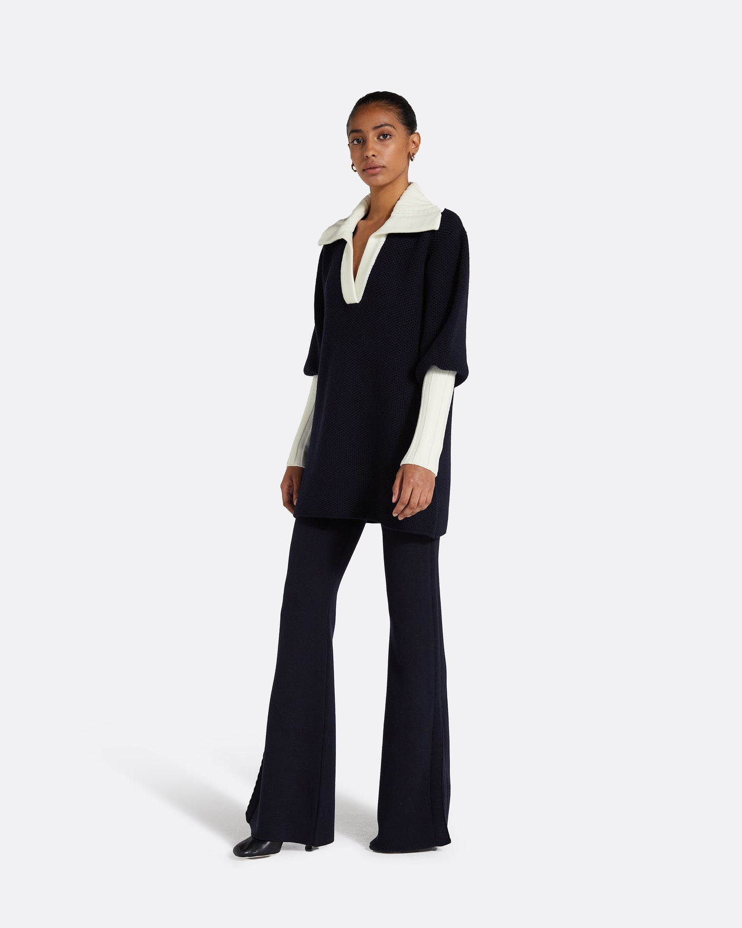 Leonie Navy & Ivory Knit