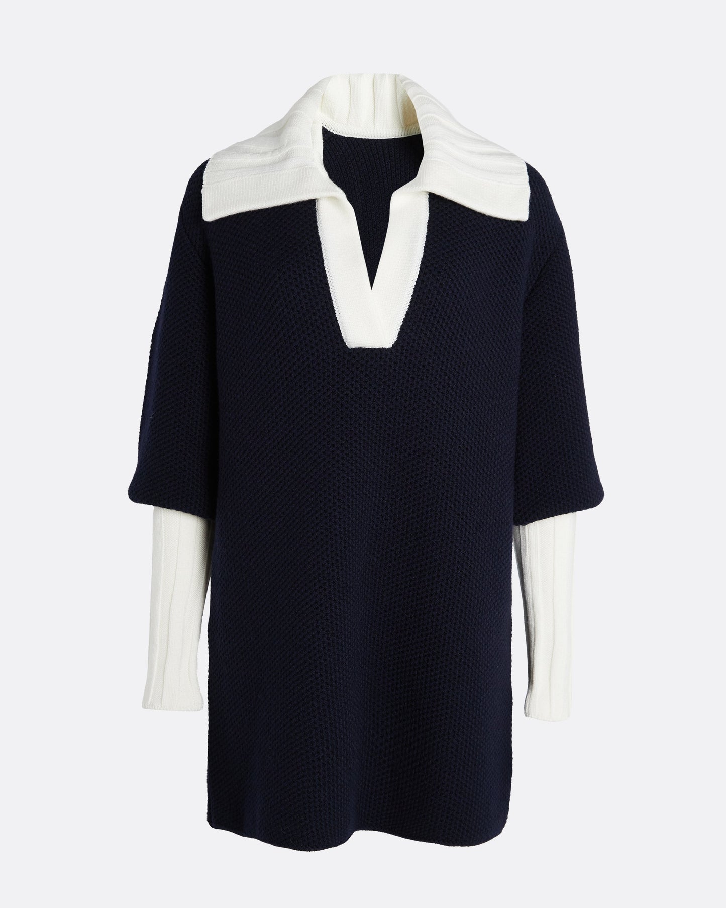 Leonie Navy & Ivory Knit