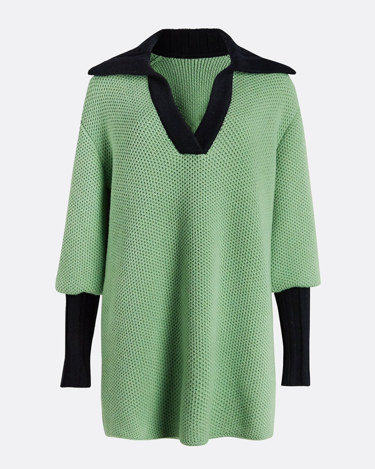 Leonie Sage & Navy Knit