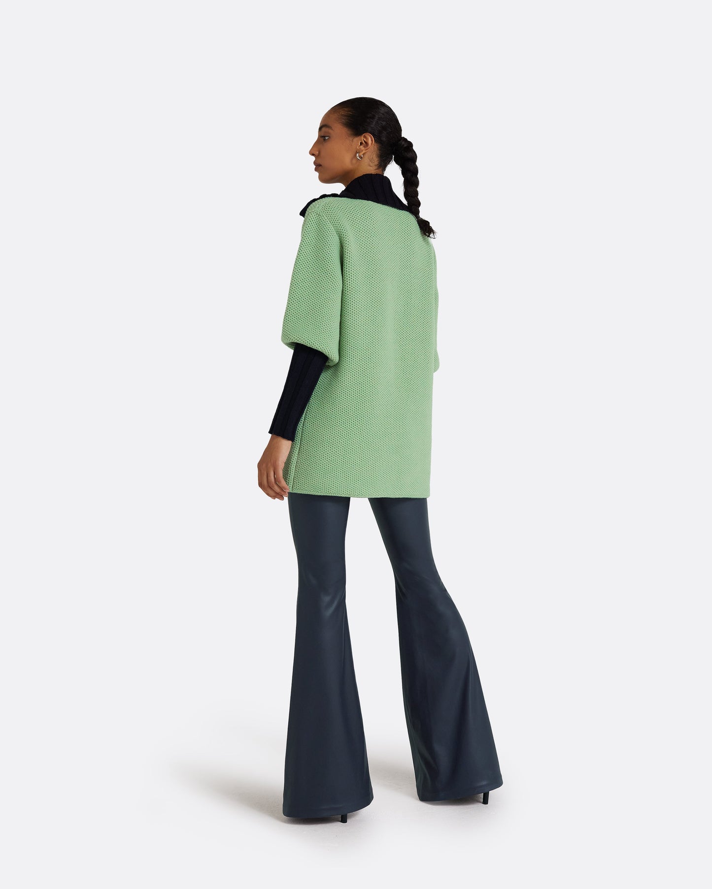 Leonie Sage & Navy Knit