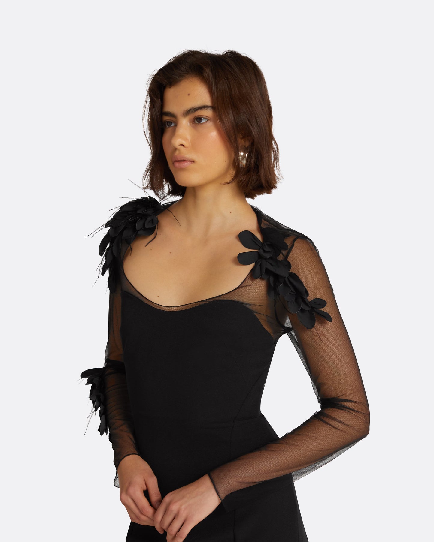 Rosel Black Long Dress