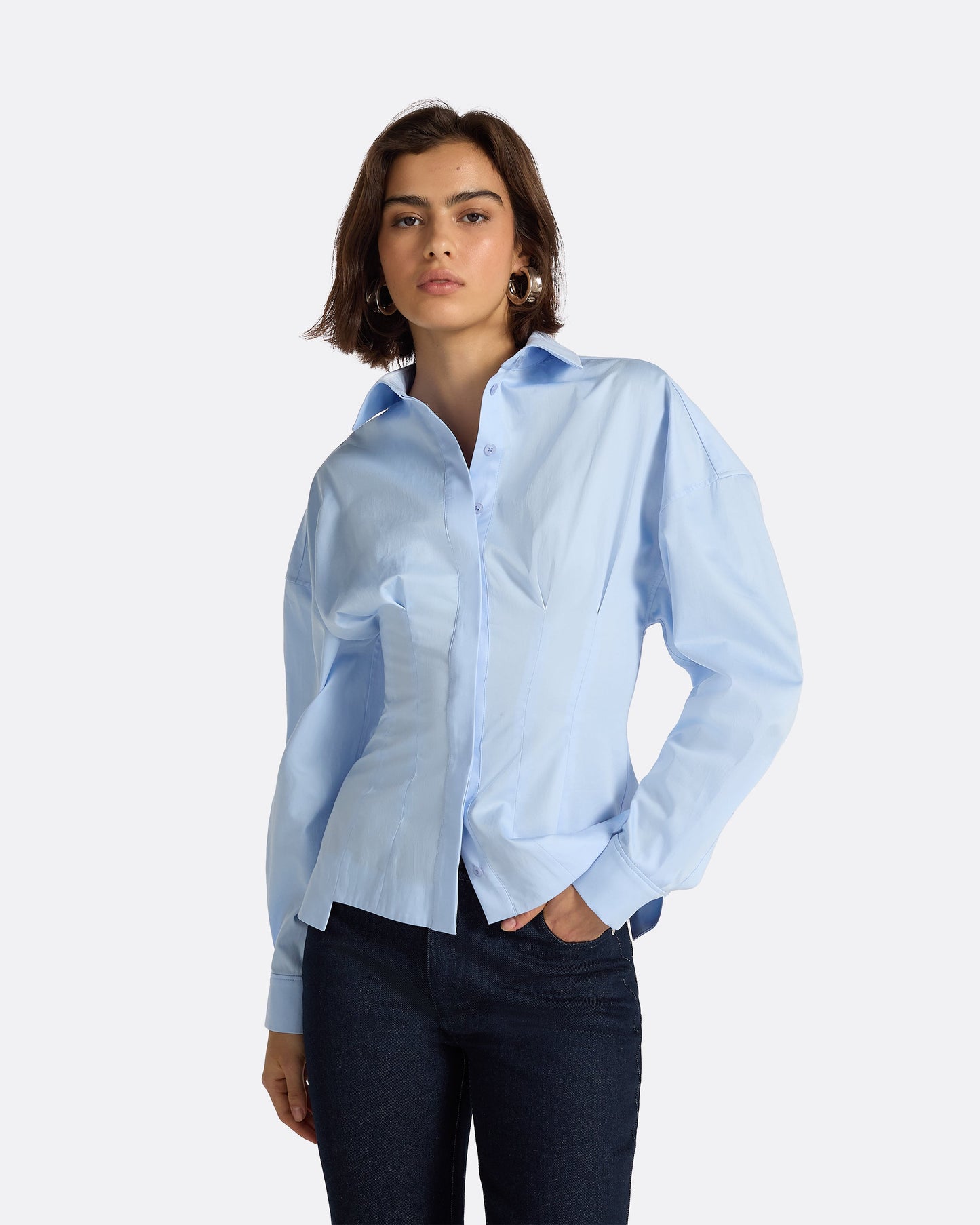 Zelie Pale blue Cotton Top