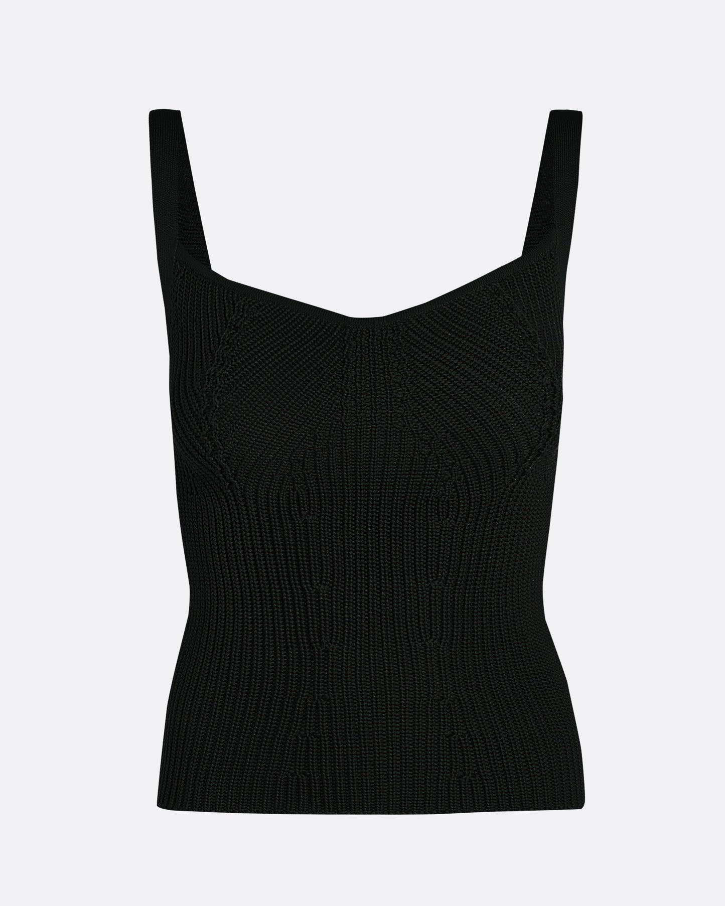 Amal Black Crochet Top