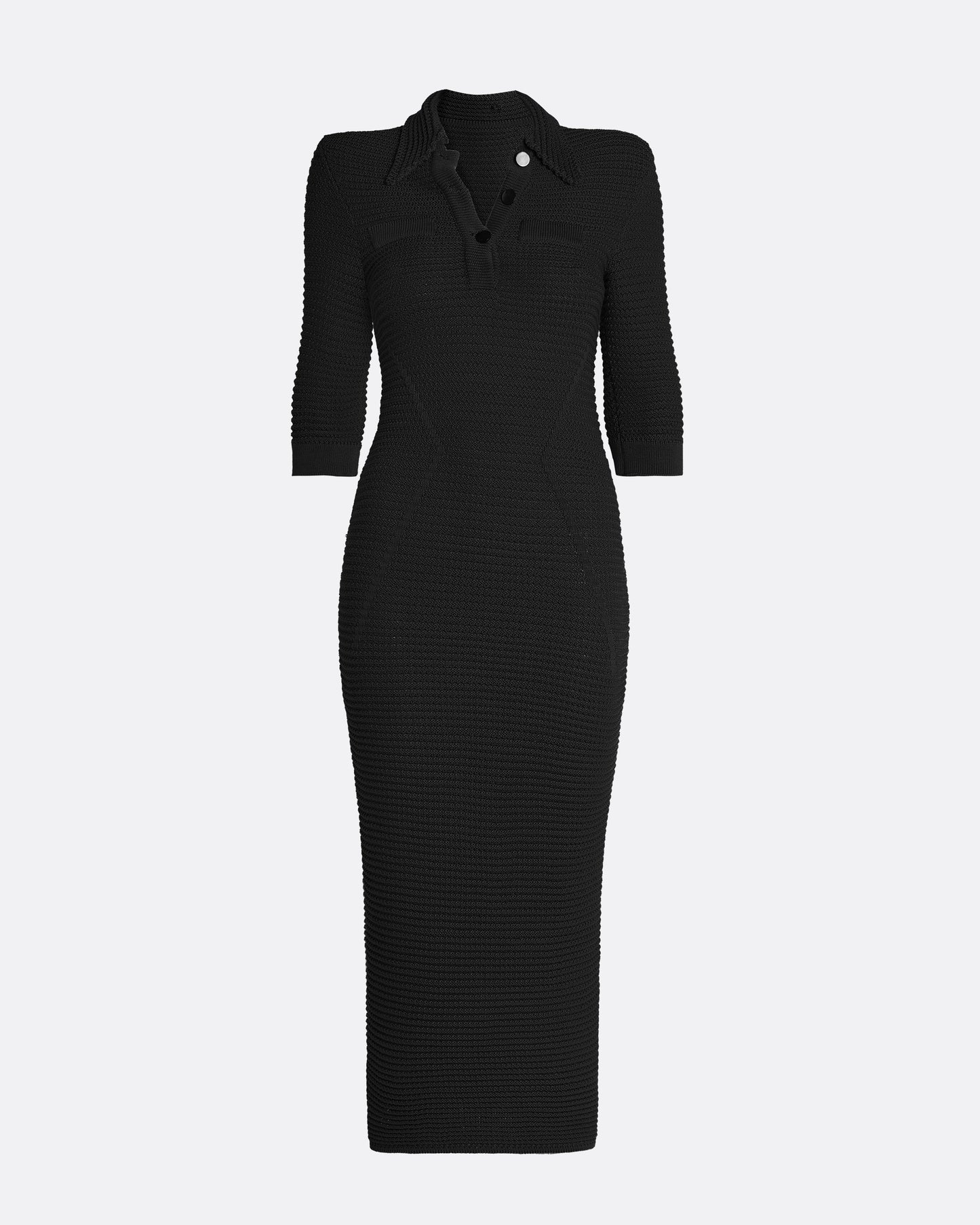 Akilah Black Crochet Dress