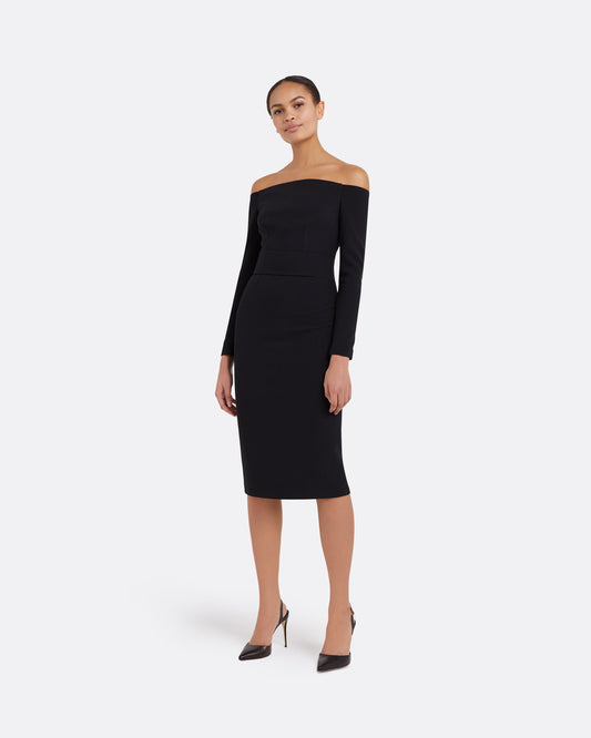 Starling Black Midi Dress