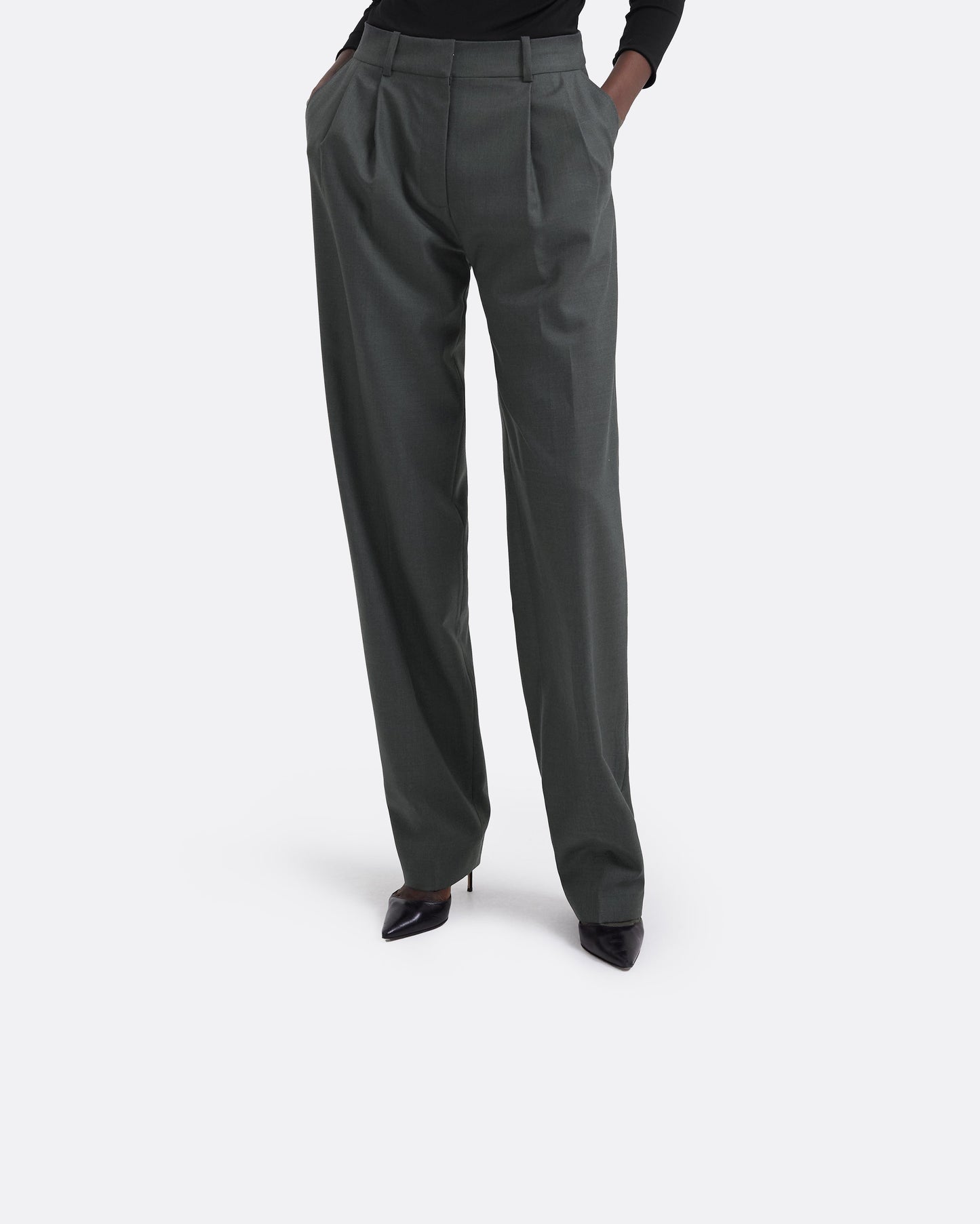 Penelope Grey Melange Trousers