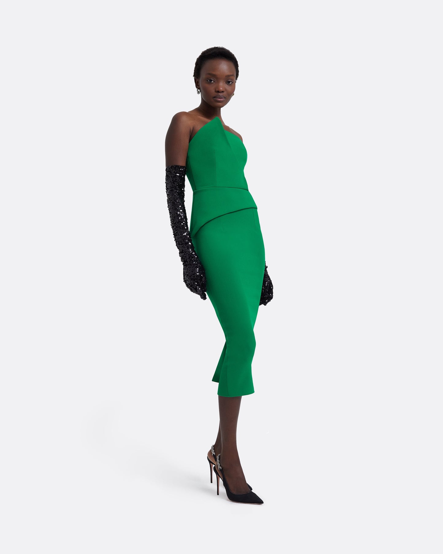 Delani Jewel Green Midi Dress