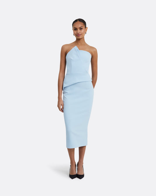 Delani Pale Blue Midi Dress