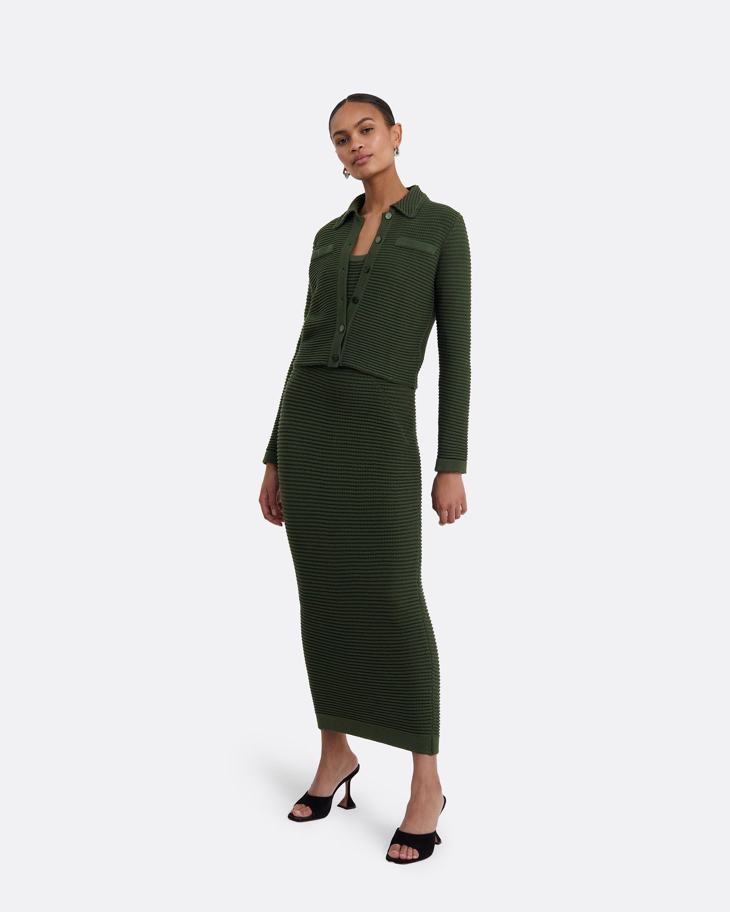 Artemis Olive Crochet Jacket