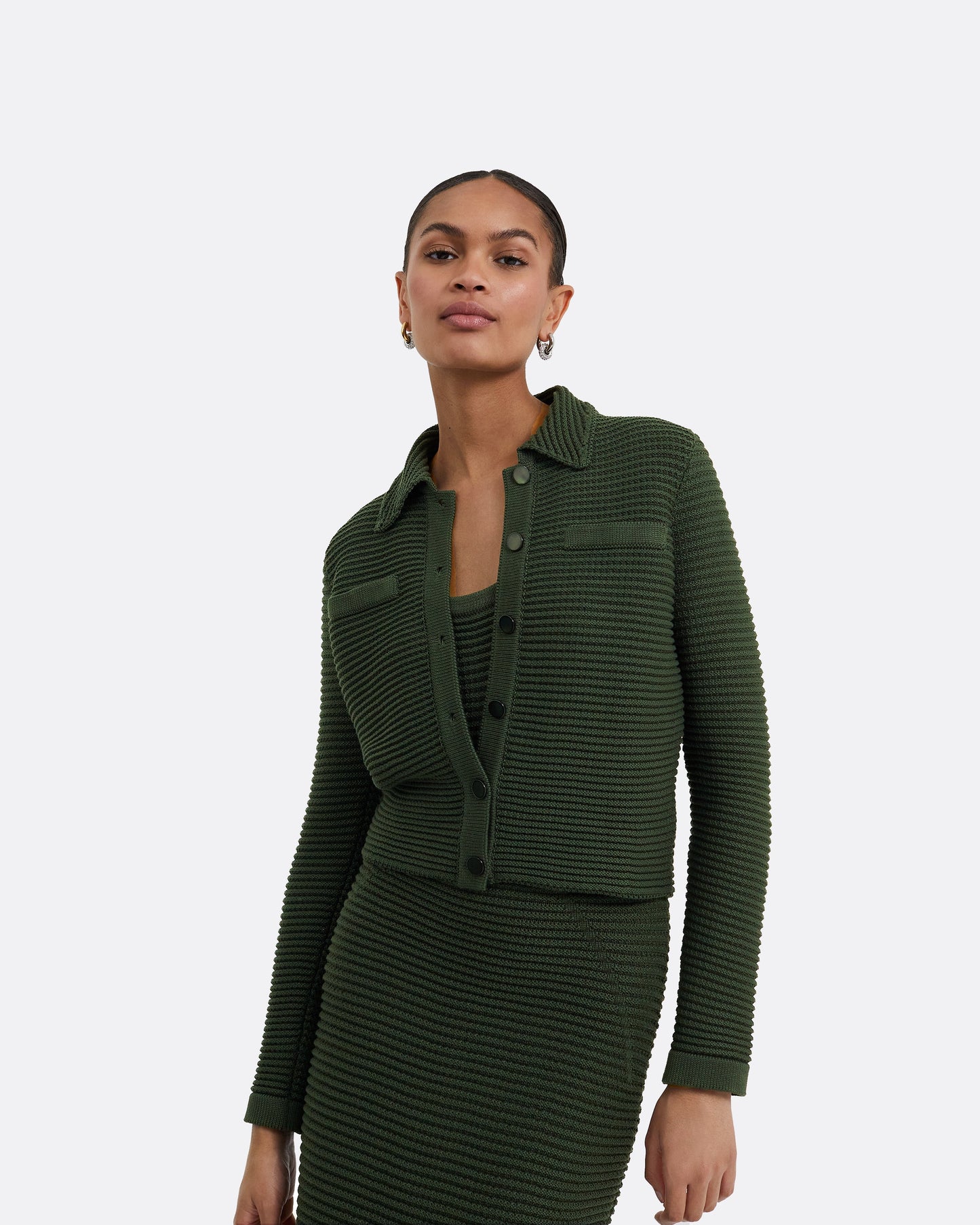 Artemis Olive Crochet Jacket