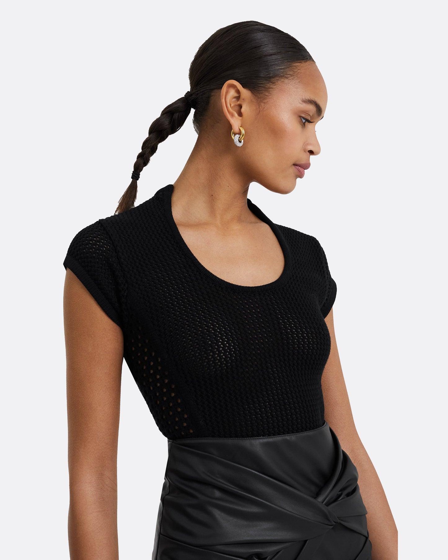 Karly Black Knit Top