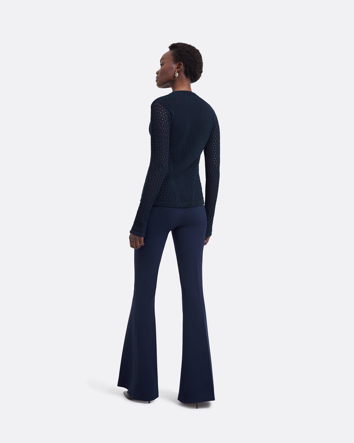 Keziah Navy Knit Top