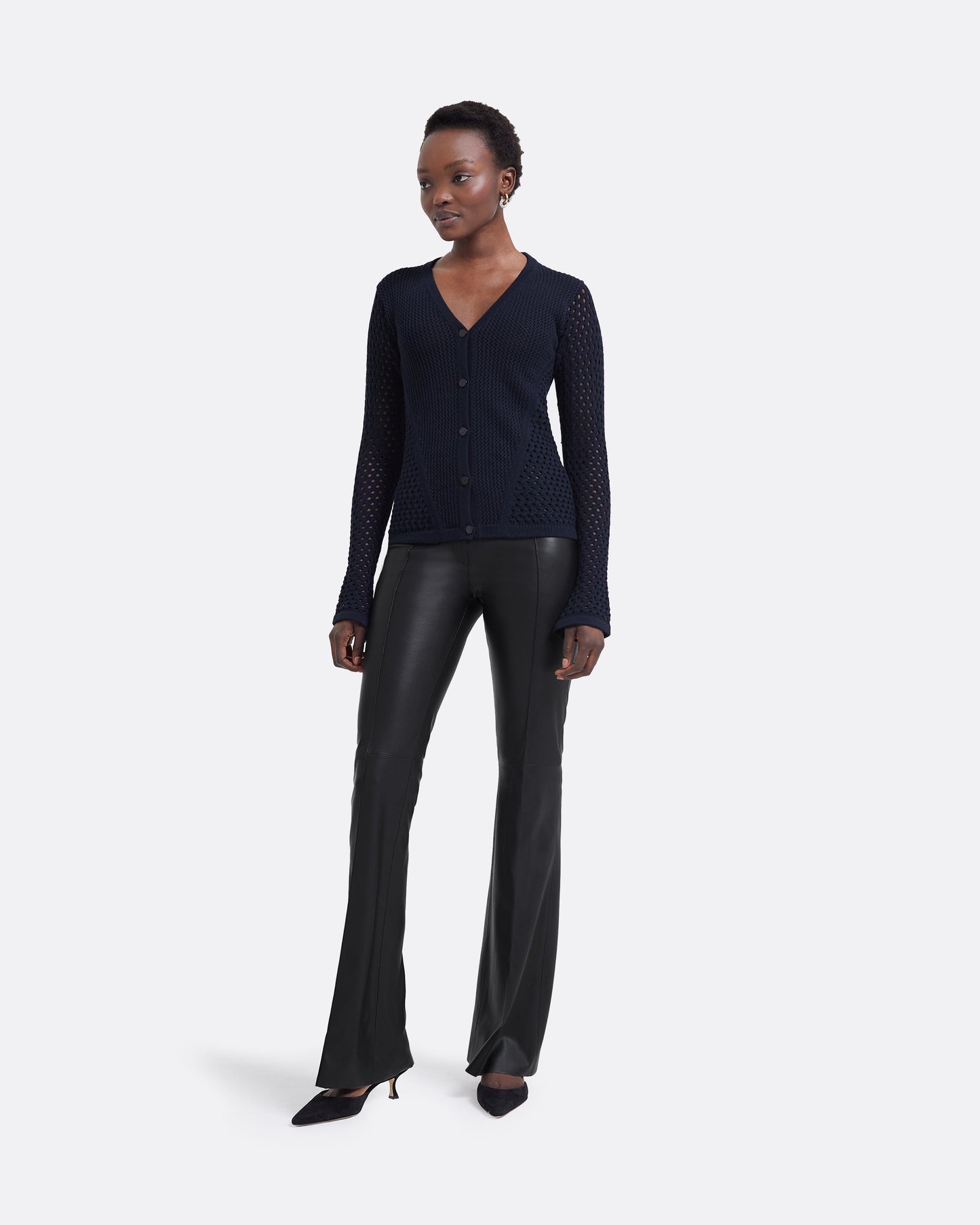 Keziah Navy Knit Top