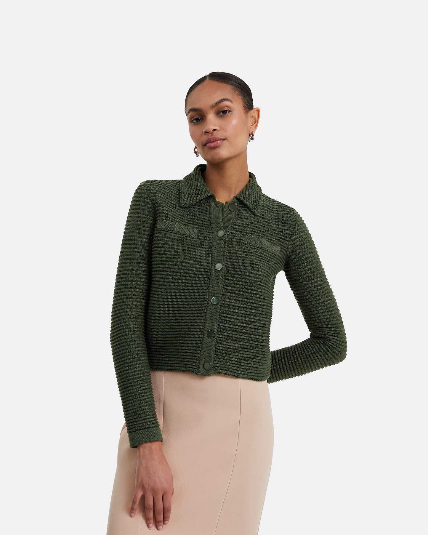 Artemis Olive Crochet Jacket