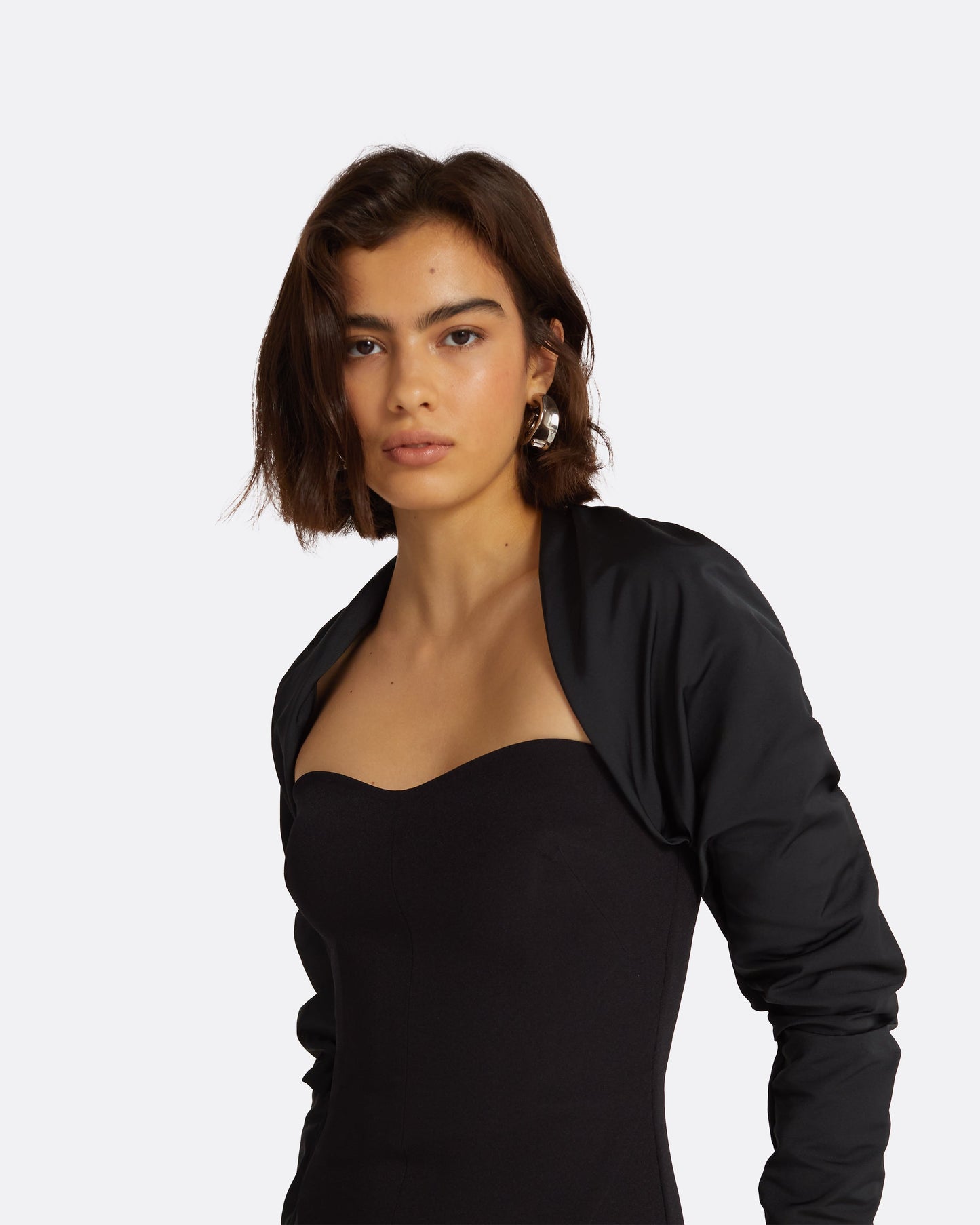 Romane Black Midi Dress