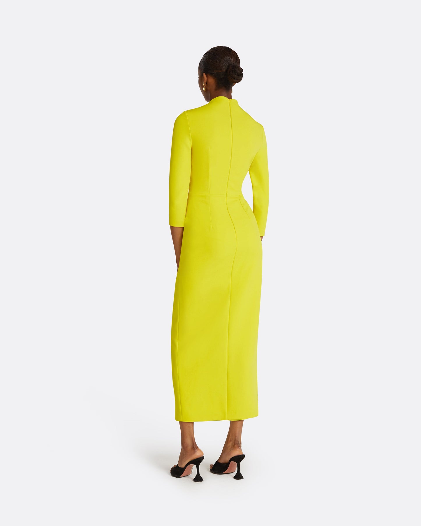 Avery Chartreuse Midi Dress