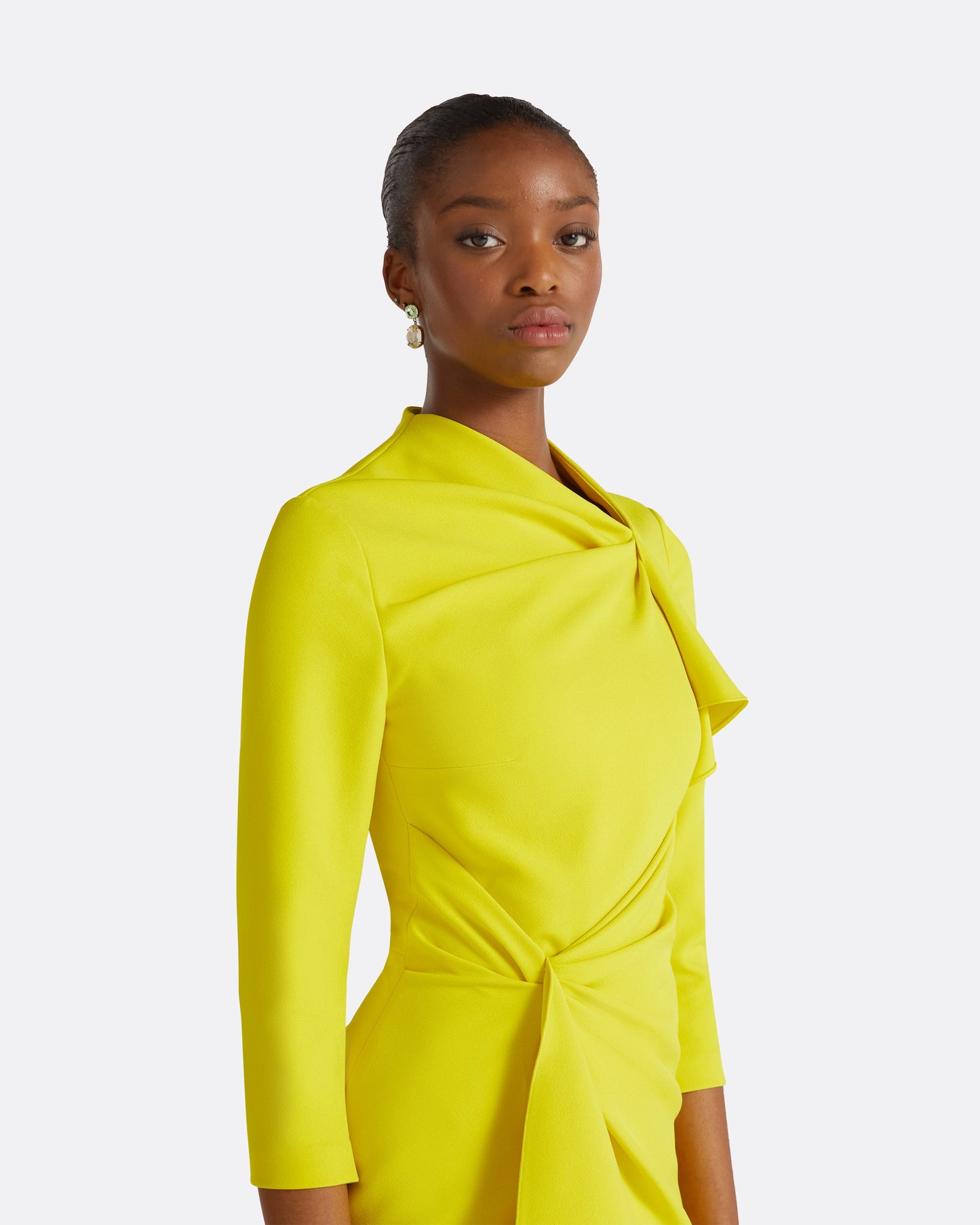 Avery Chartreuse Midi Dress