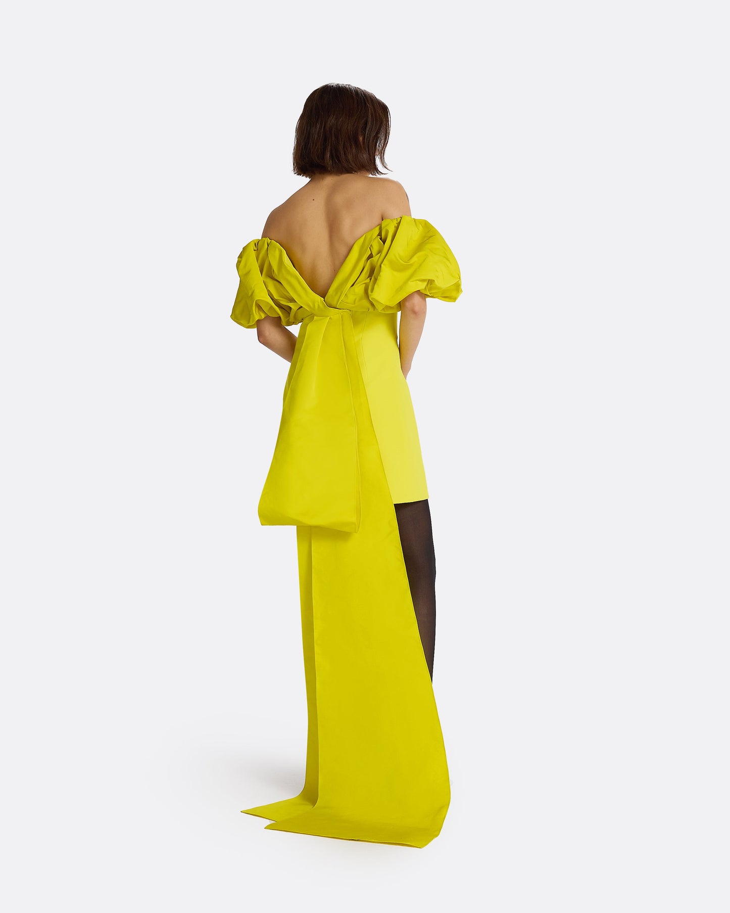 Lyana Chartreuse Short Dress