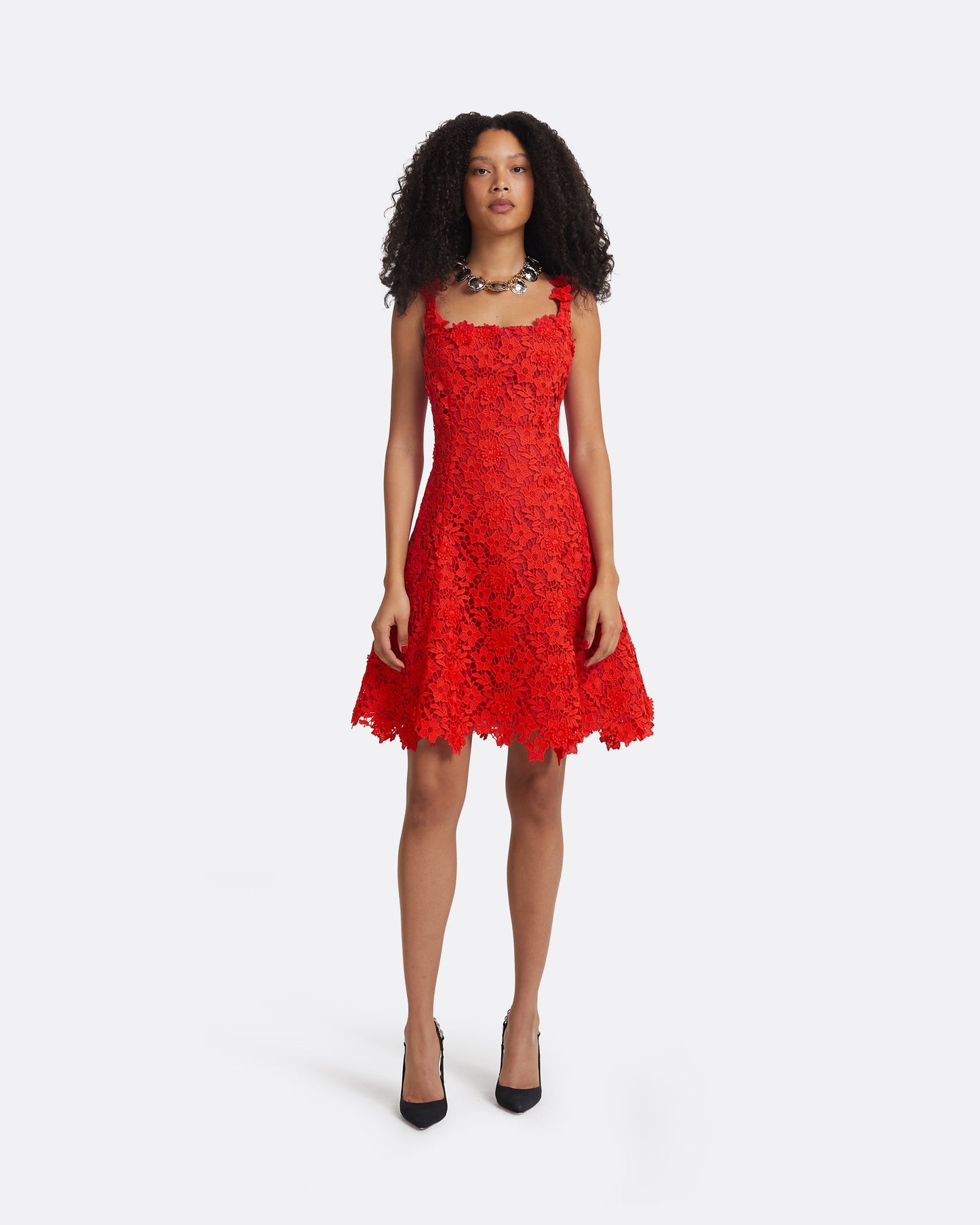 Marrie Lacquer Red Short Dresses