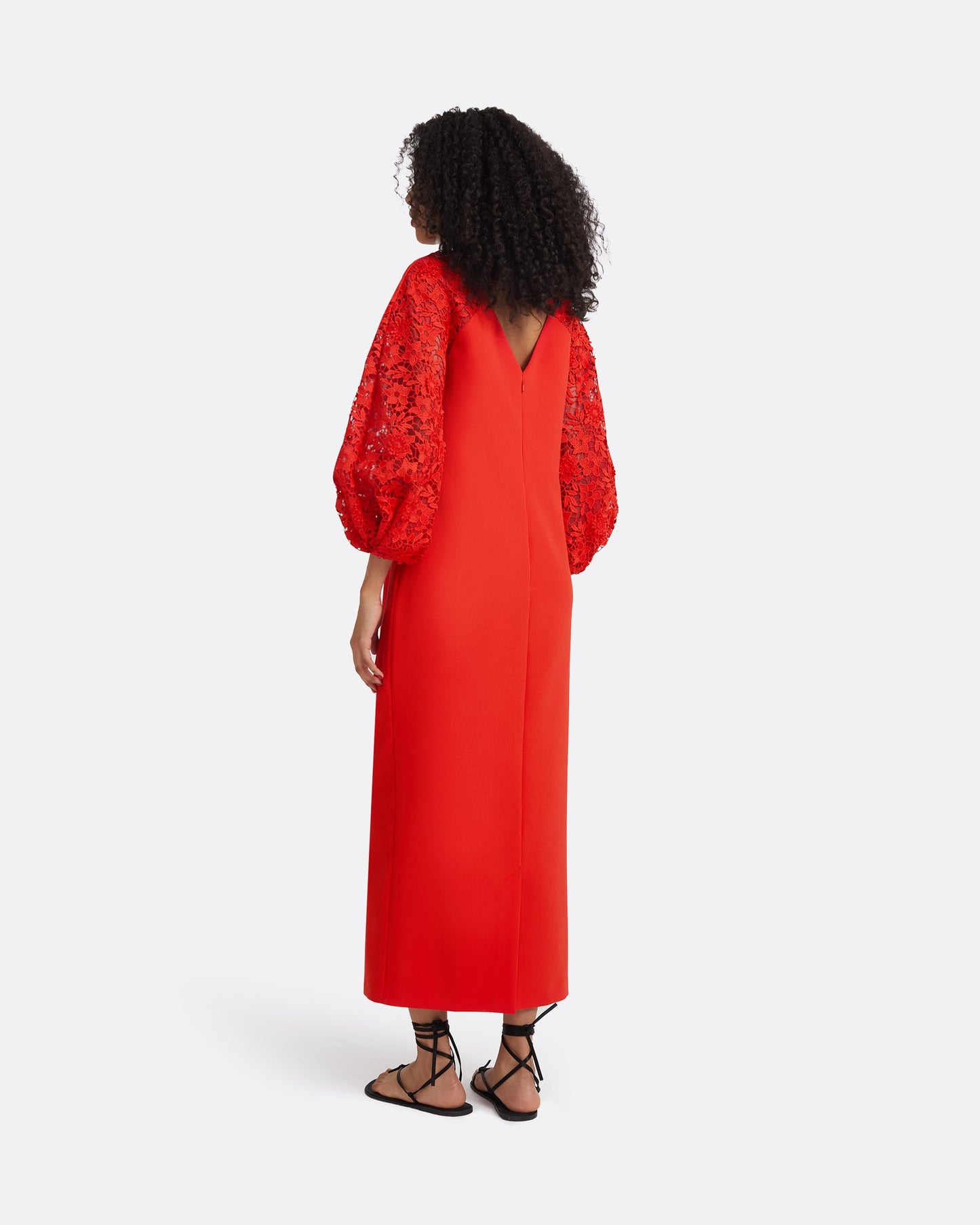 Amiee Lacquer Red Midi Dress