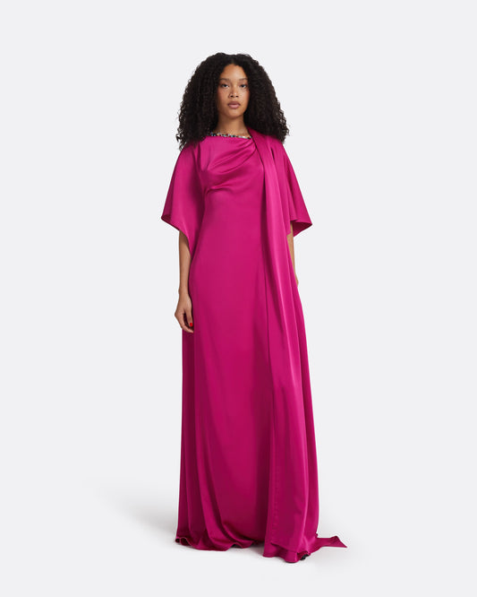 Reda Granita Embroidered Long Dress