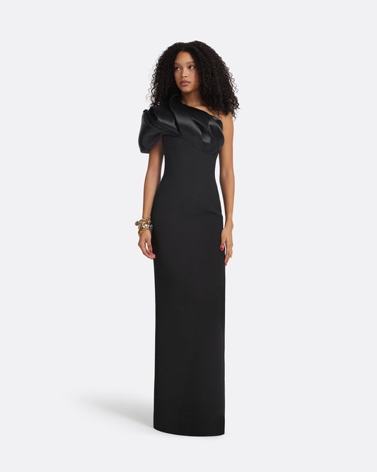 Porto Black Long Dress