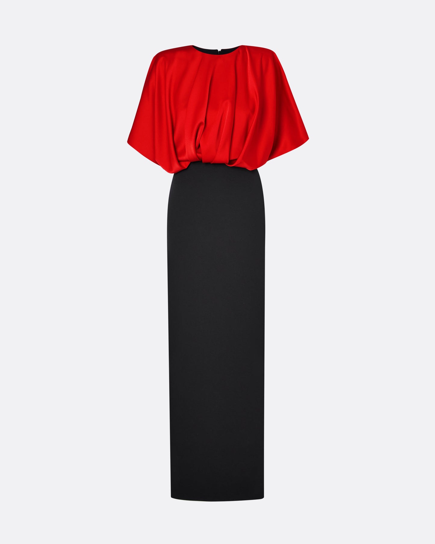 Lucinda Black & Cherry Red Long Dress