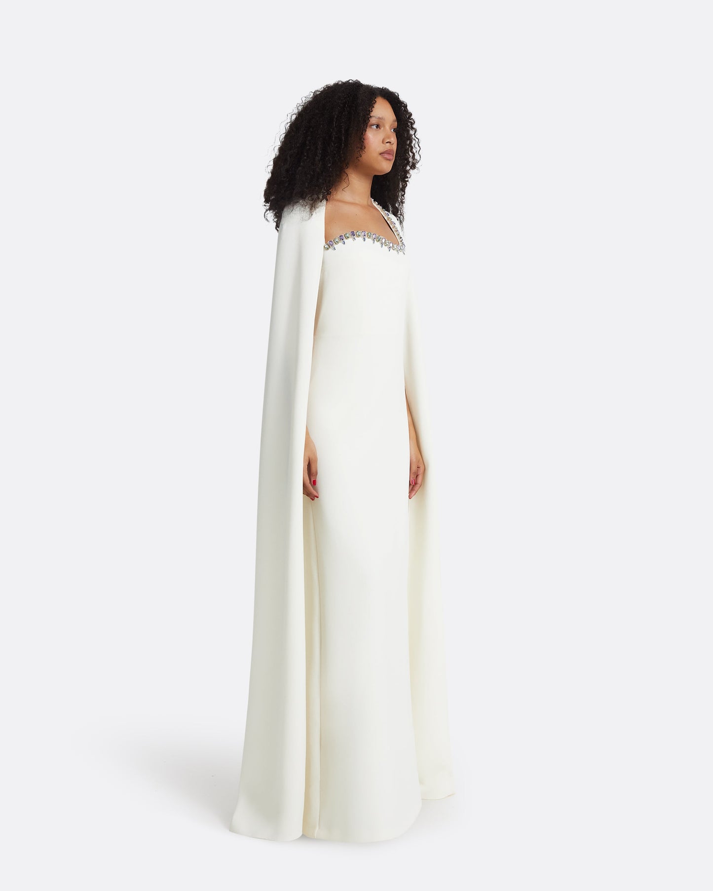 Mattia Ivory Long Dress