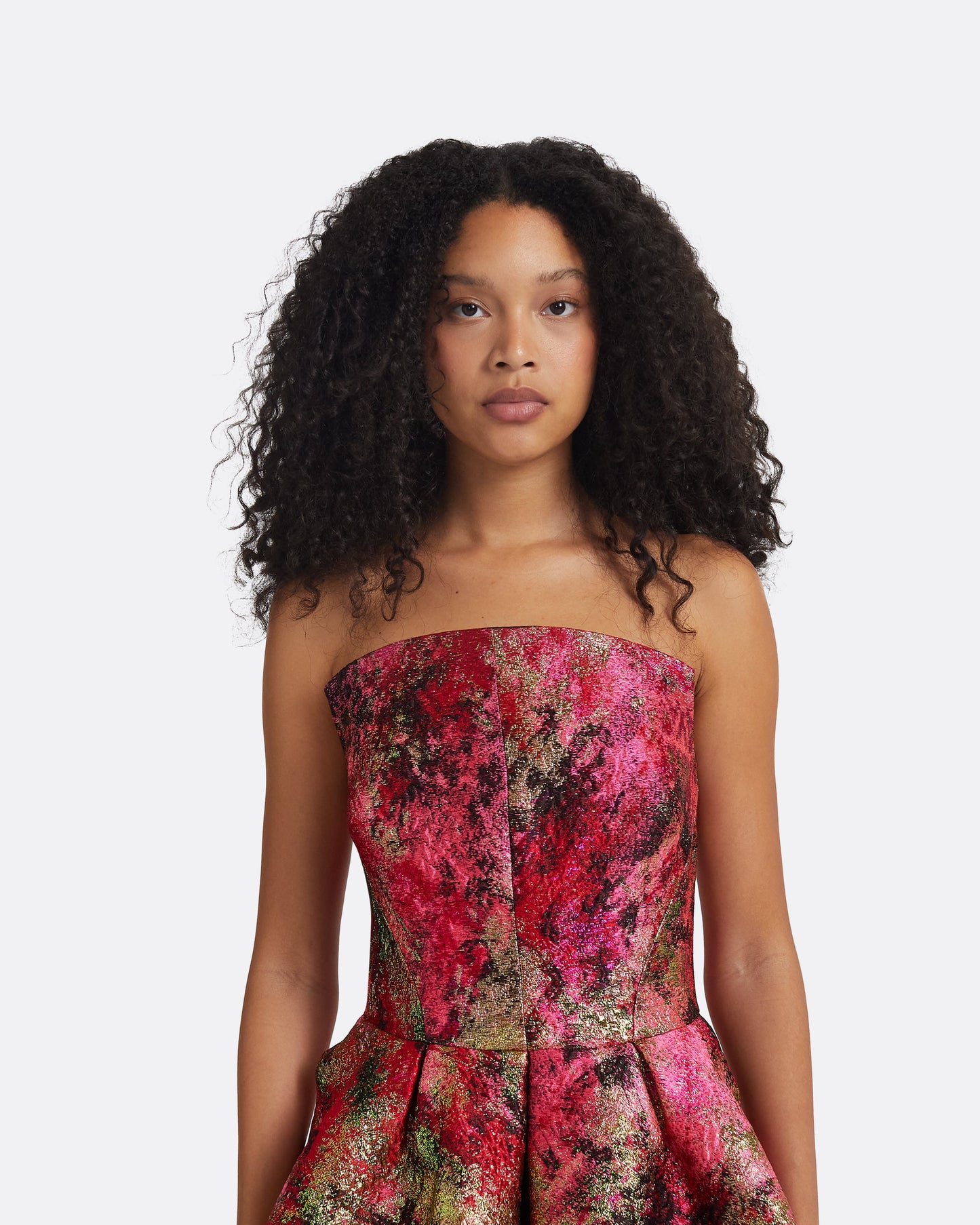 Brienna Black & Lacquer Red Long Dress