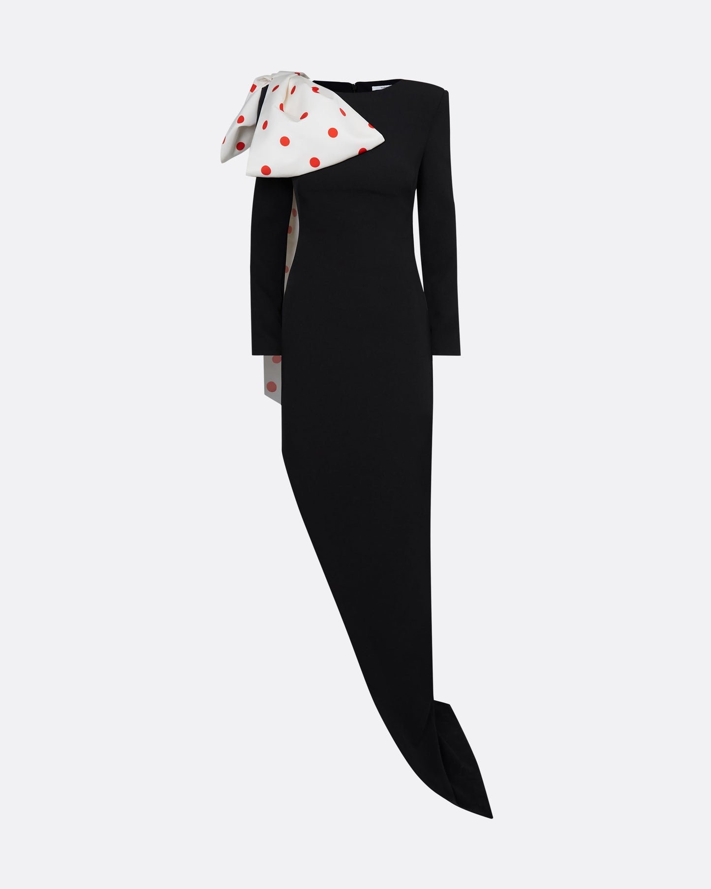 Ines Black & Egret/ Lacquer Red Long Dress