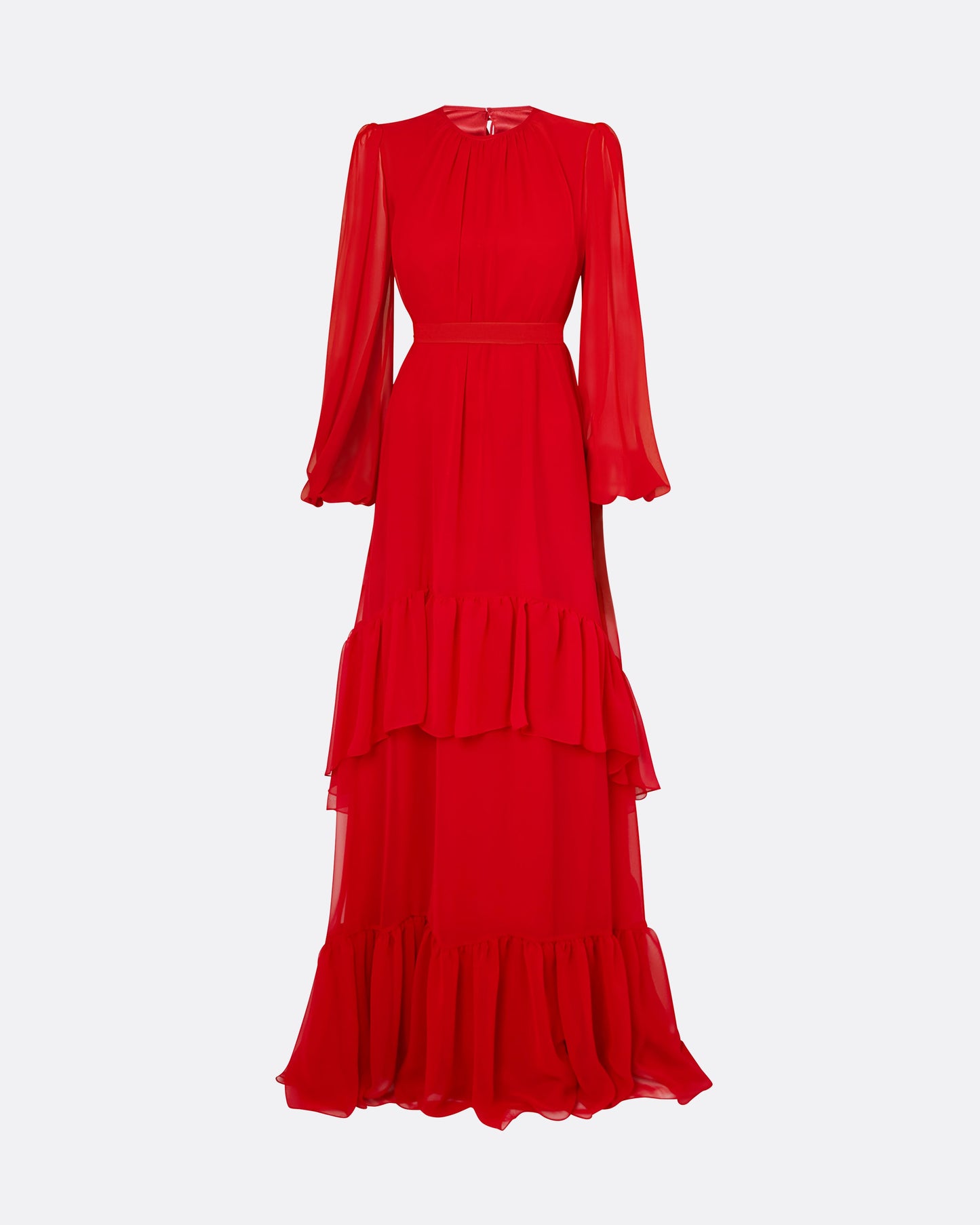 Affiyah Lacquer Red Long Dress
