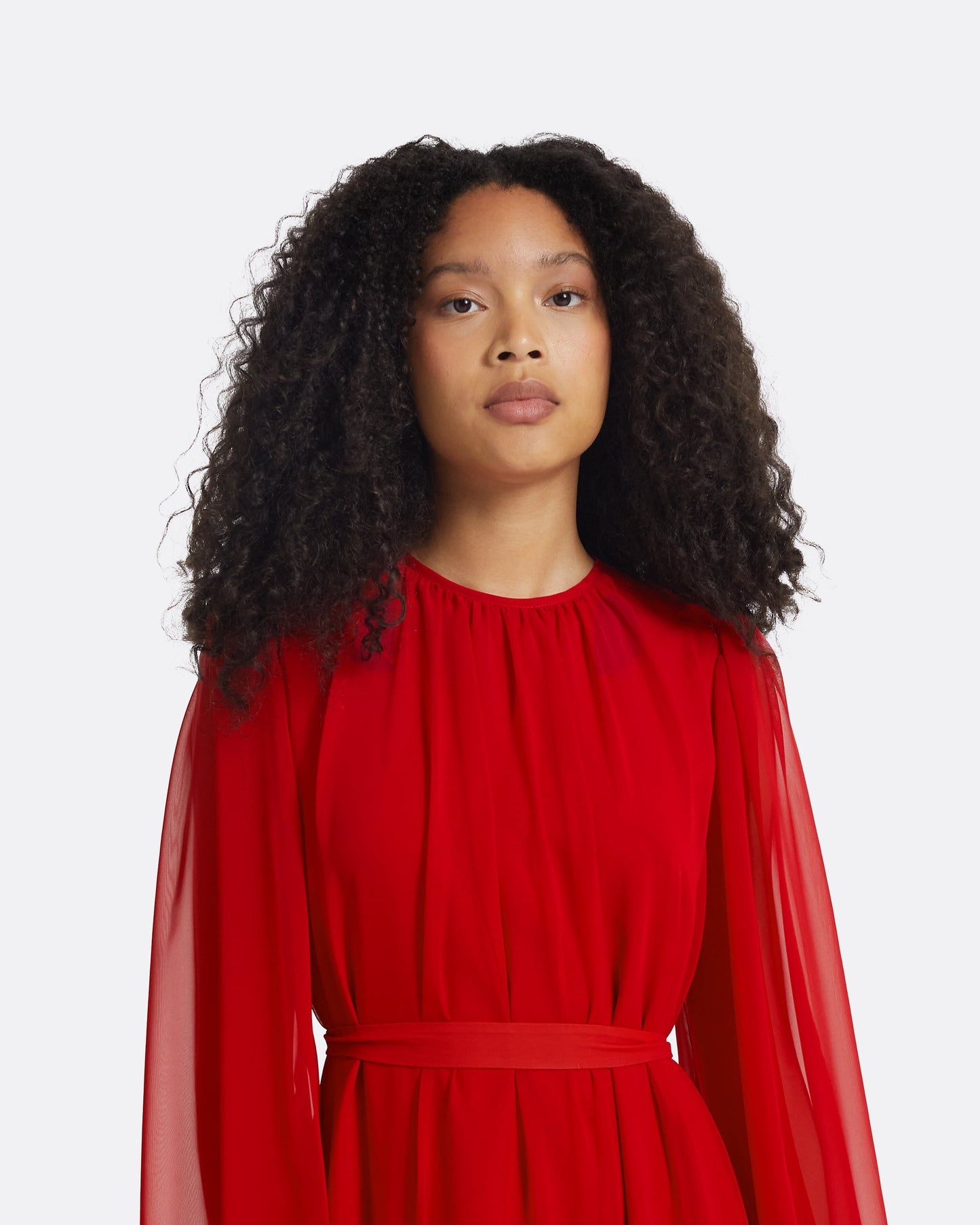 Affiyah Lacquer Red Long Dress