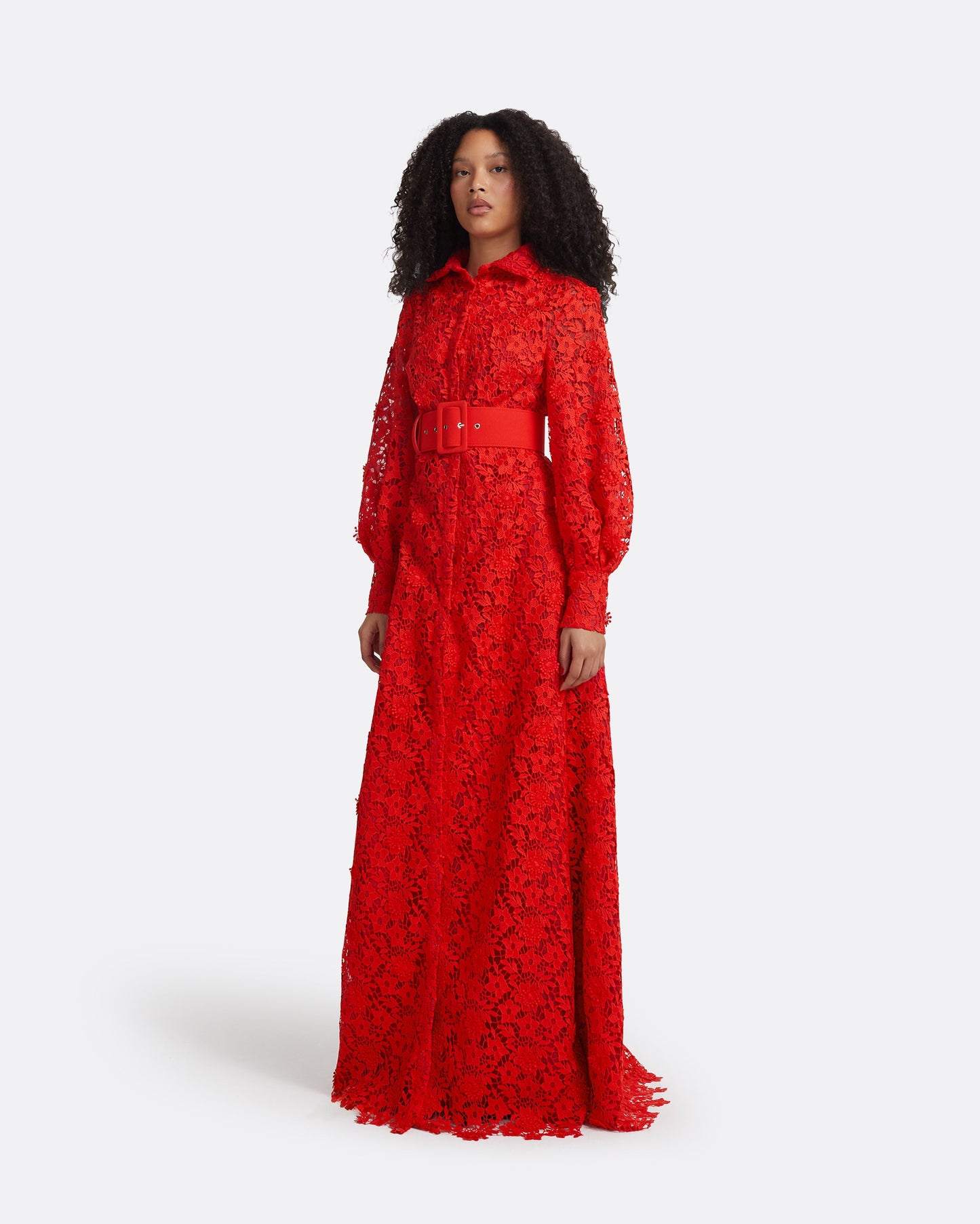 Salma Lacquer Red Long Dress