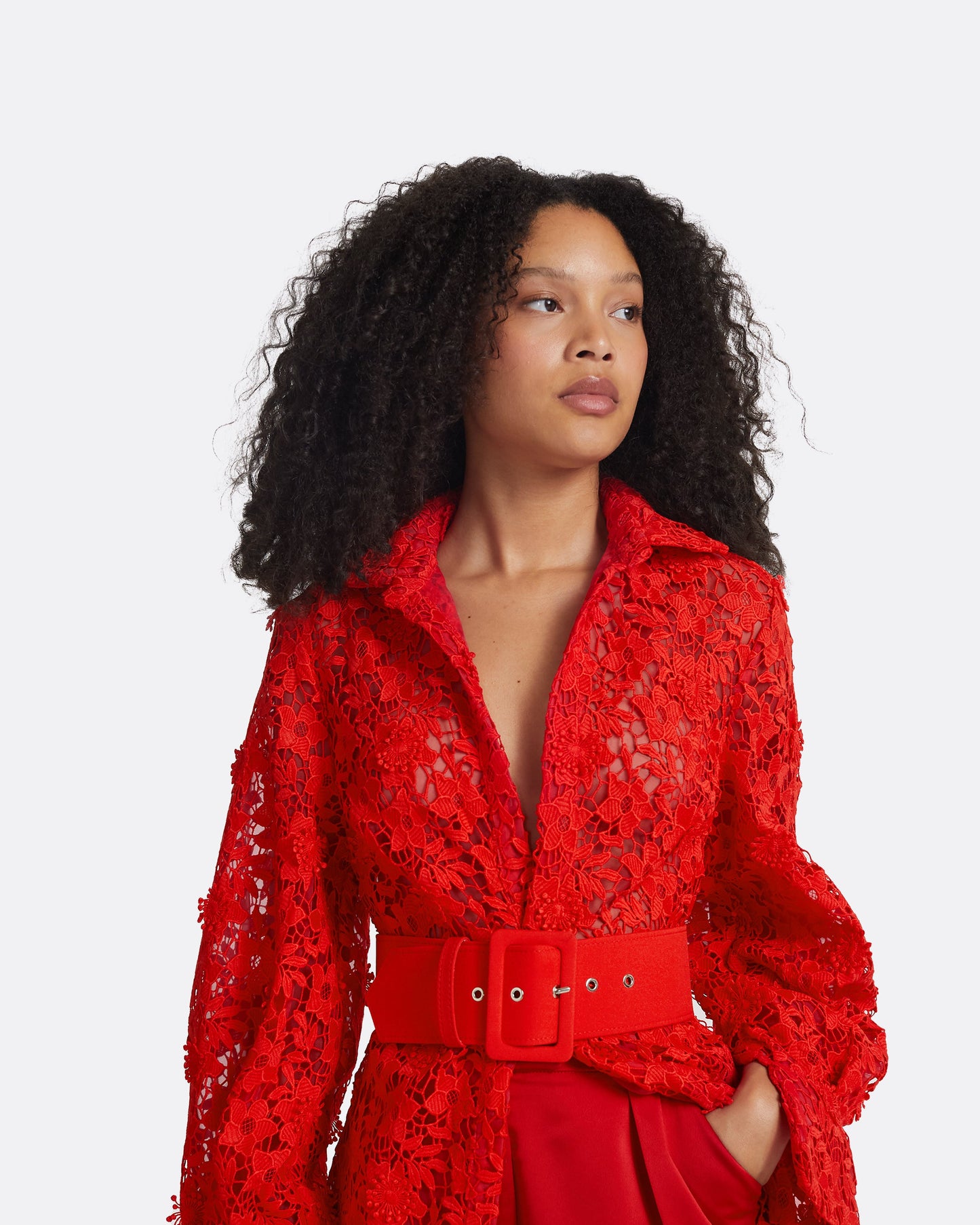 Salma Lacquer Red Long Dress