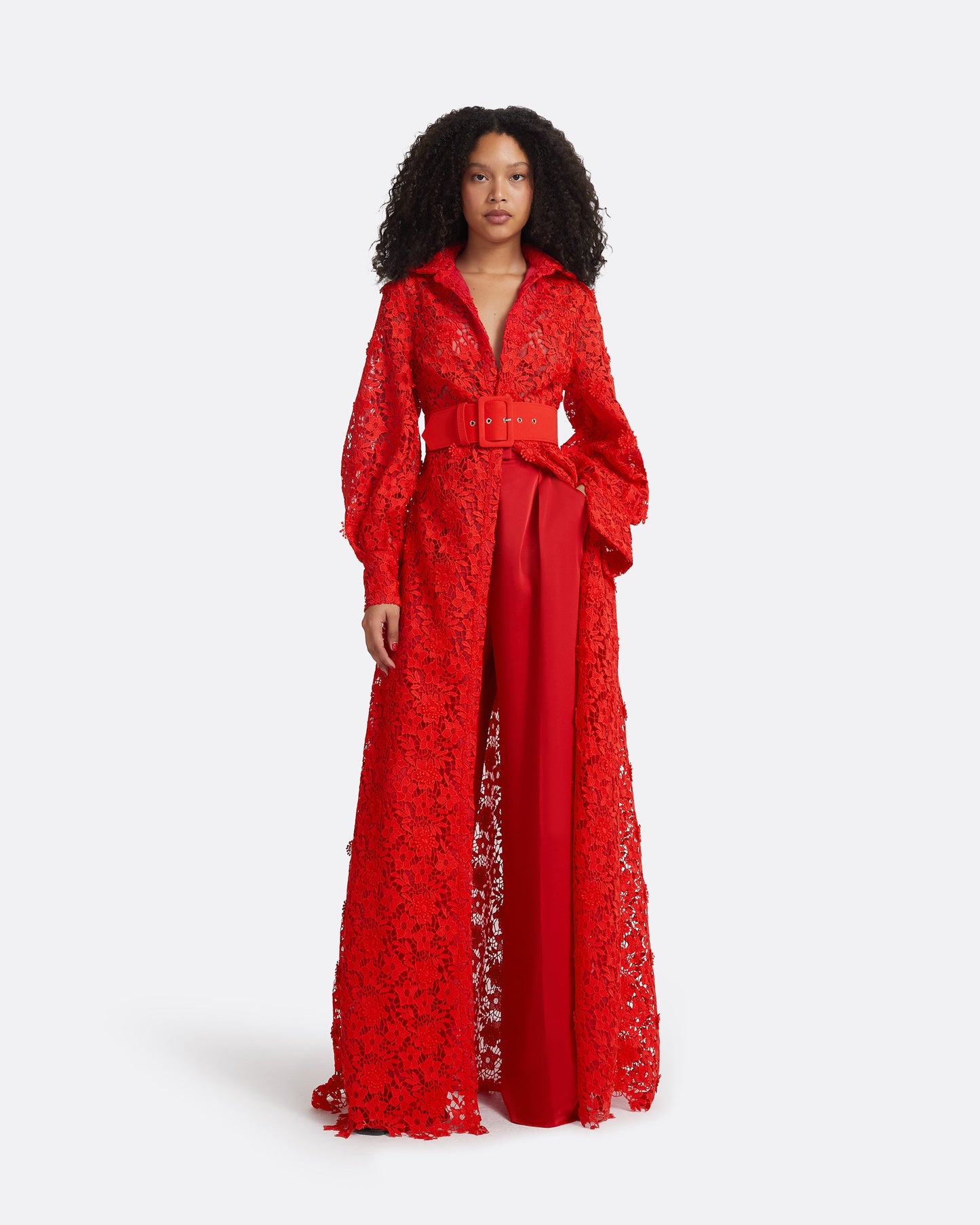 Salma Lacquer Red Long Dress