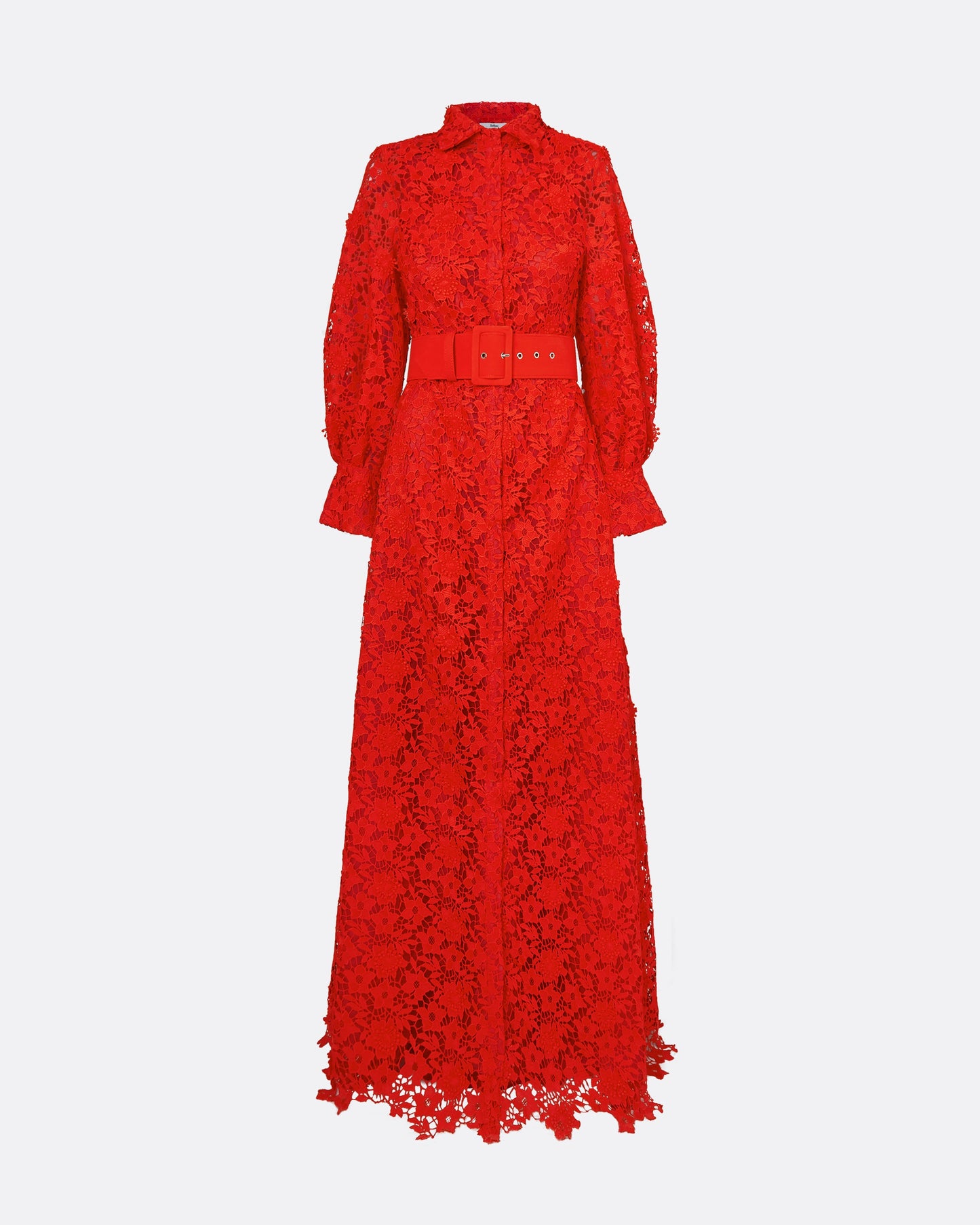 Salma Lacquer Red Long Dress